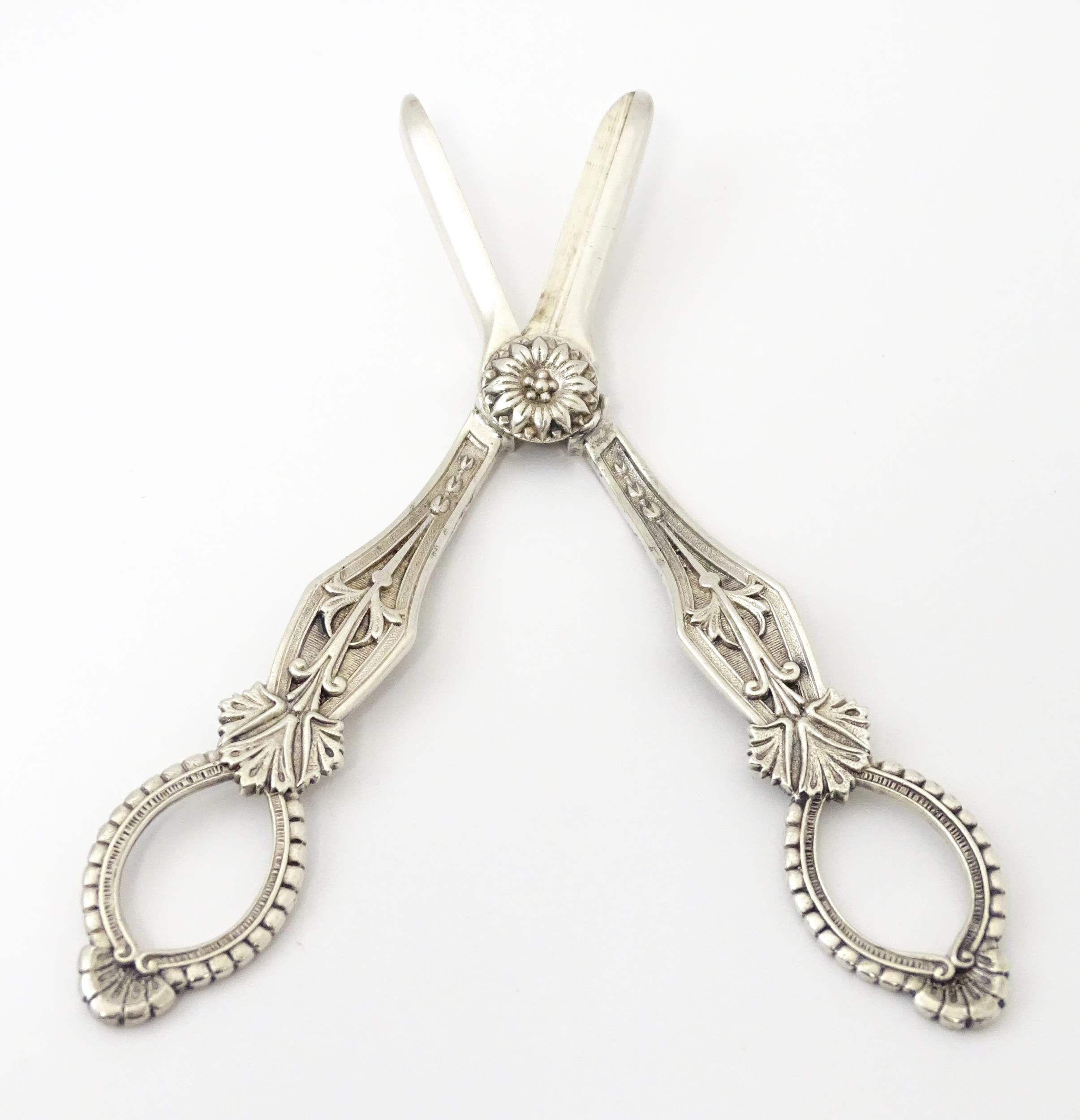 Two silver plate grape scissors / shears. Approx 6 1/2" long Please Note - we do not make - Image 7 of 8