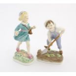 Two Royal Worcester figures comprising Thursday's Child has Far to Go, and Saturday's Child