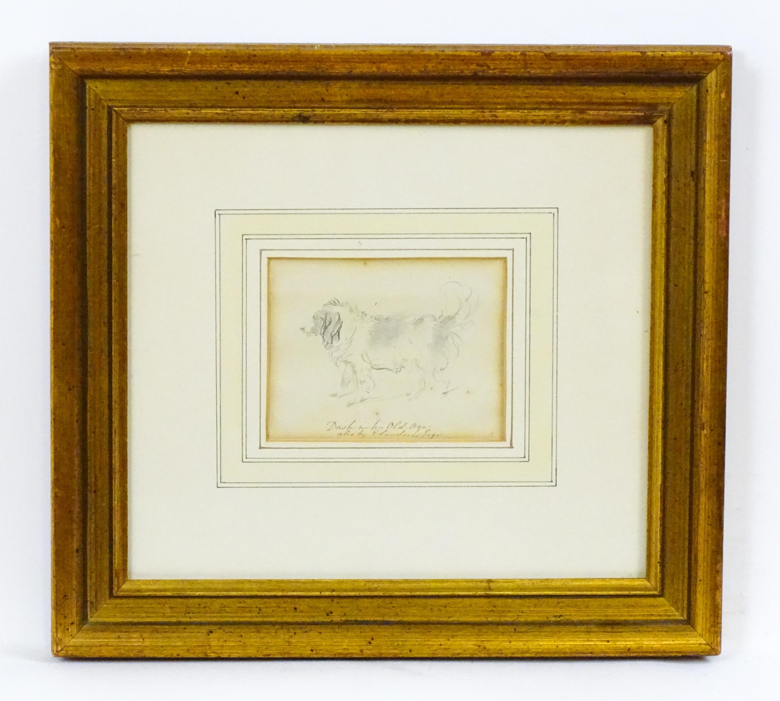 Circle of Sir Edwin Henry Landseer (1802-1873), Pencil drawing, A study of Queen Victoria's King