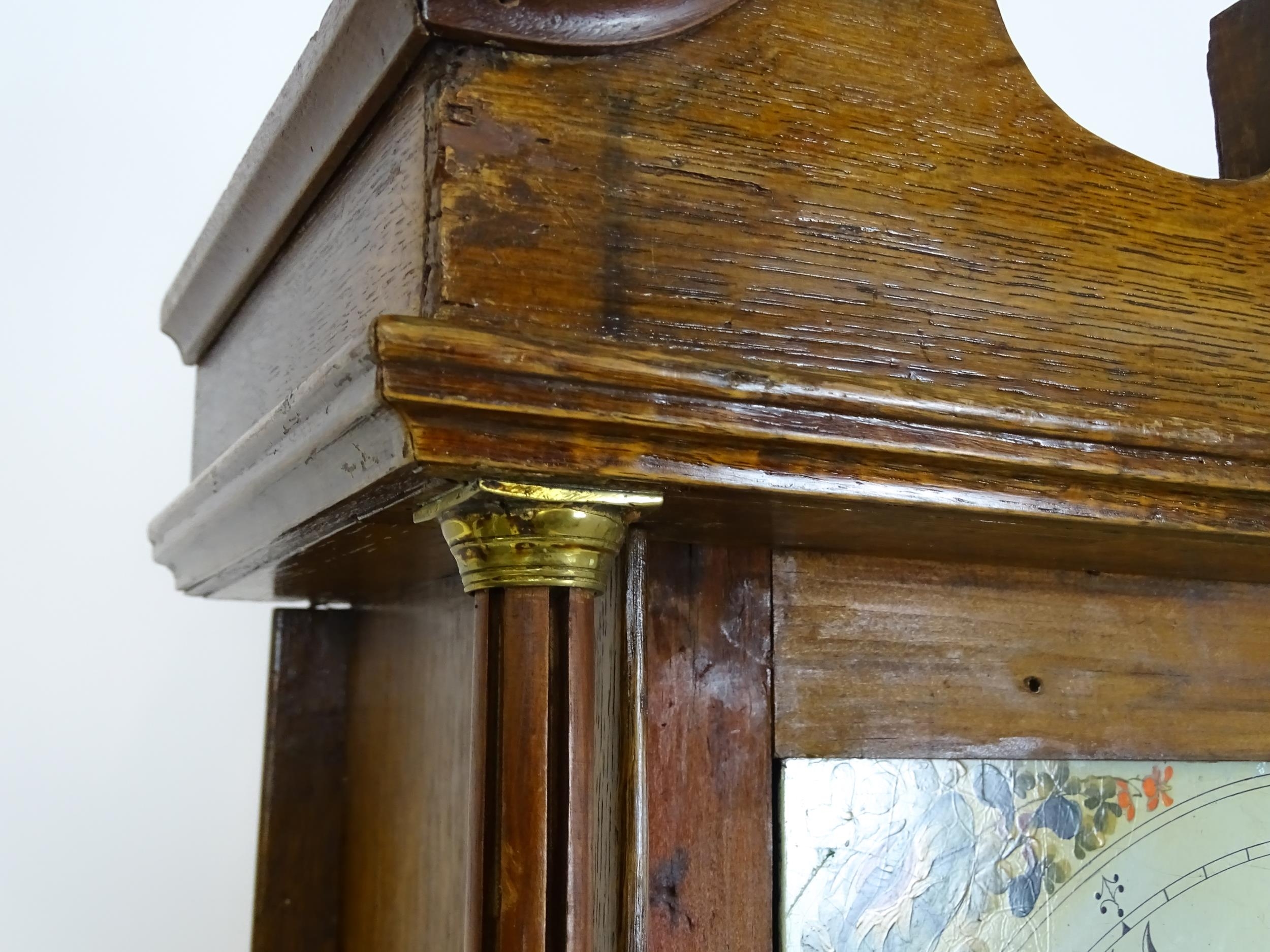 William Preddy, Langport : A 19thC oak cased 30 hour longcase clock with walnut crossbanding, the - Image 12 of 15