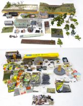 Toys - Model Train / Railway Interest : A large quantity of model railway scenery building items and