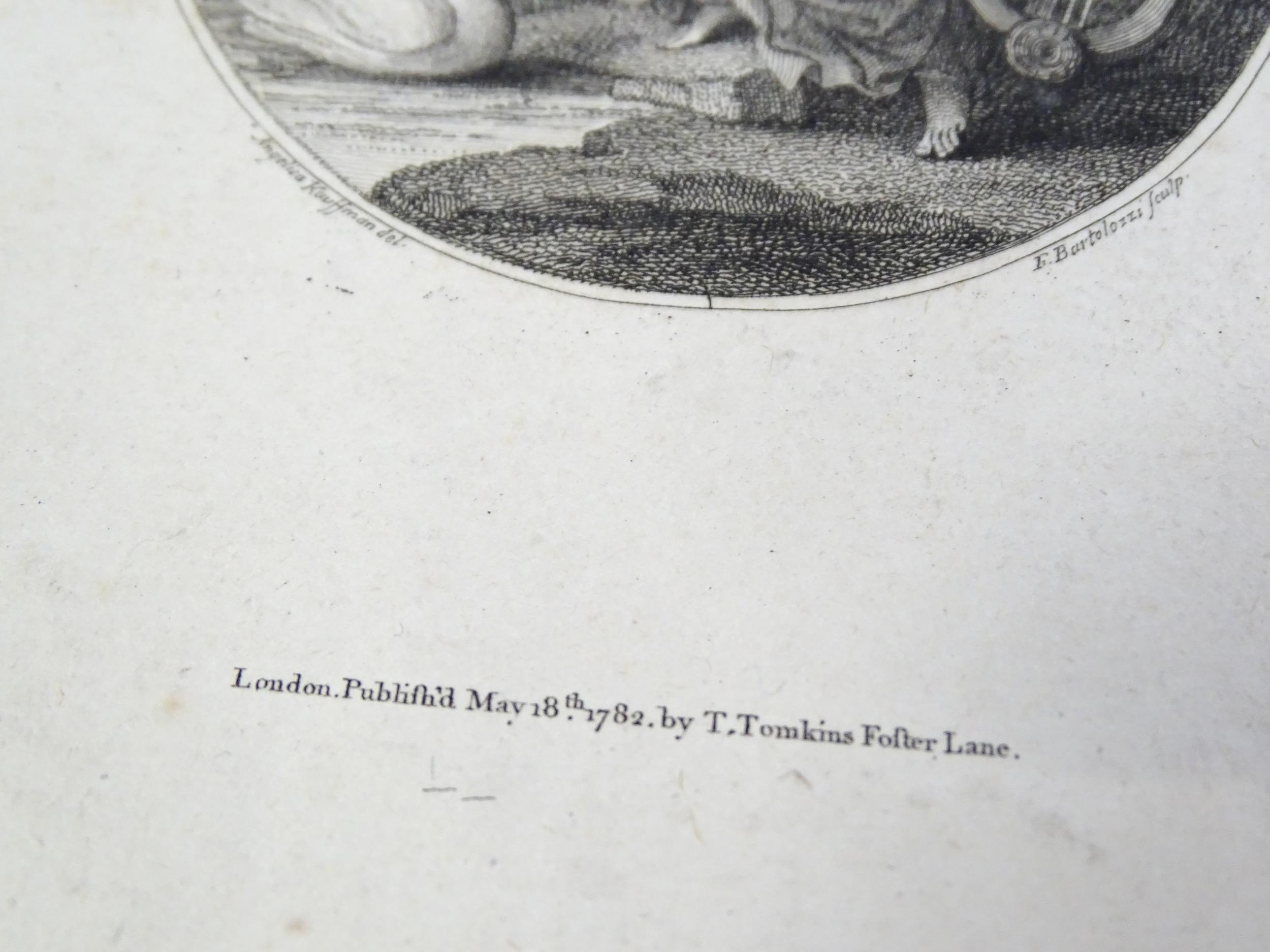 Three 18thC Bartolozzi engravings to include Van Dyke's Wife Daughter of Earl Gowry; the - Image 5 of 8