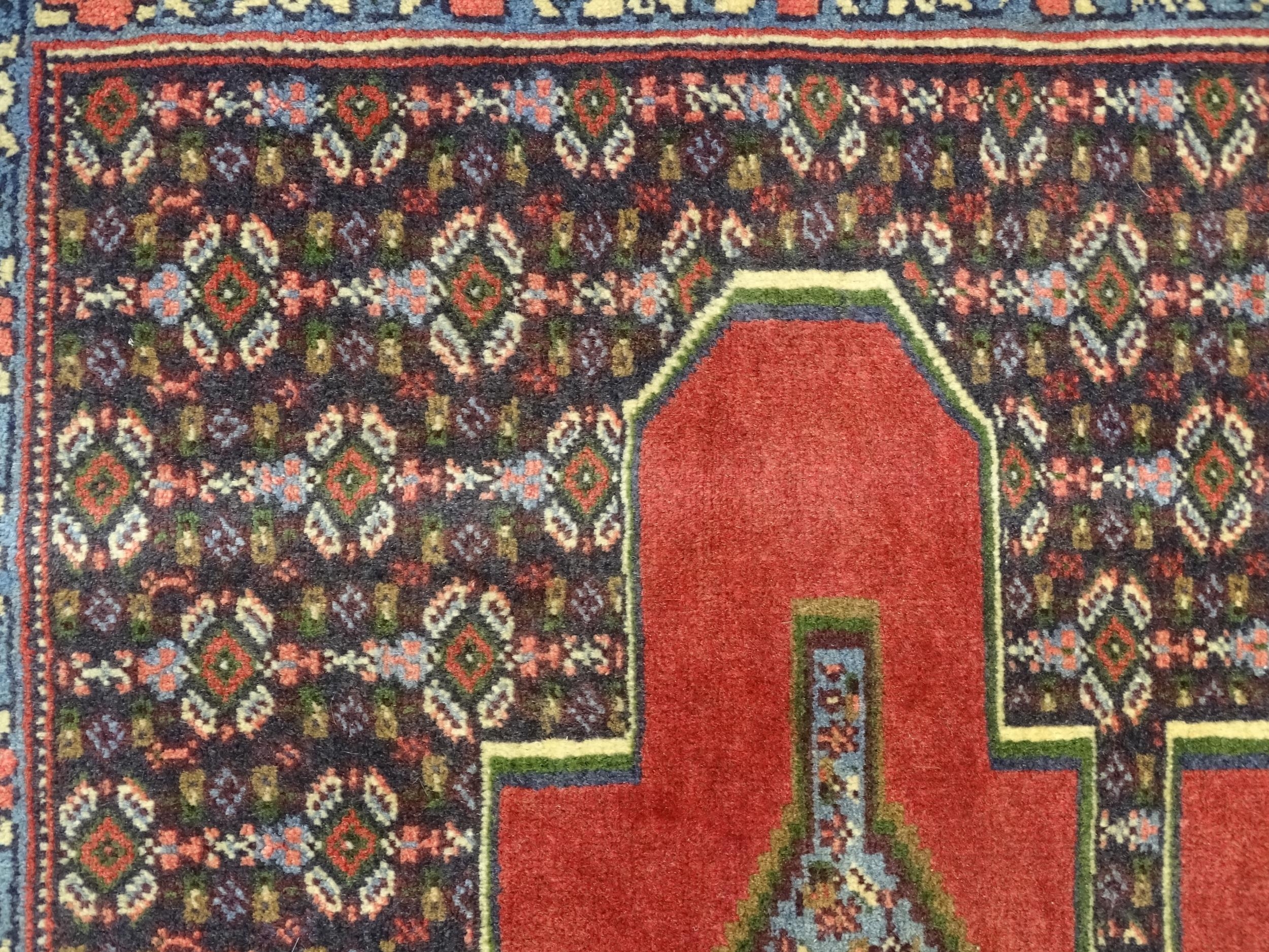 Carpet / Rug : A North West Persian Senneh runner with a red ground decorated with central repeating - Image 5 of 9