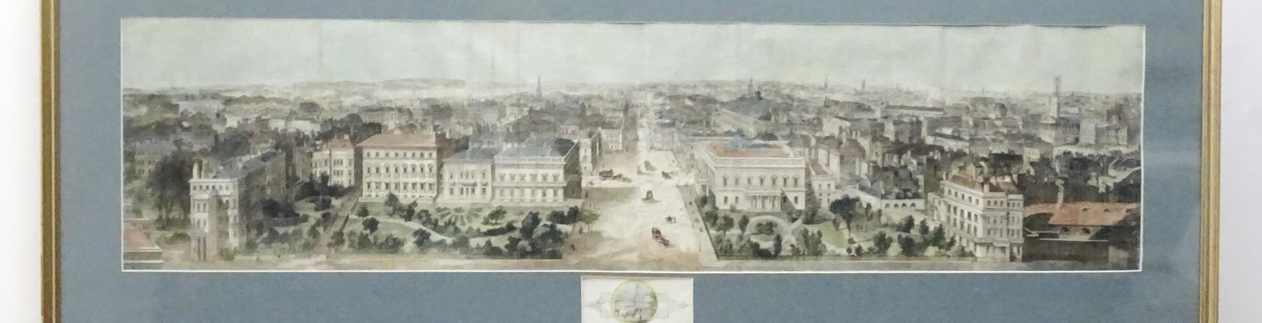 19th century, Hand coloured engraving, London in 1842 taken from the Summit of the Duke of York's - Image 4 of 5