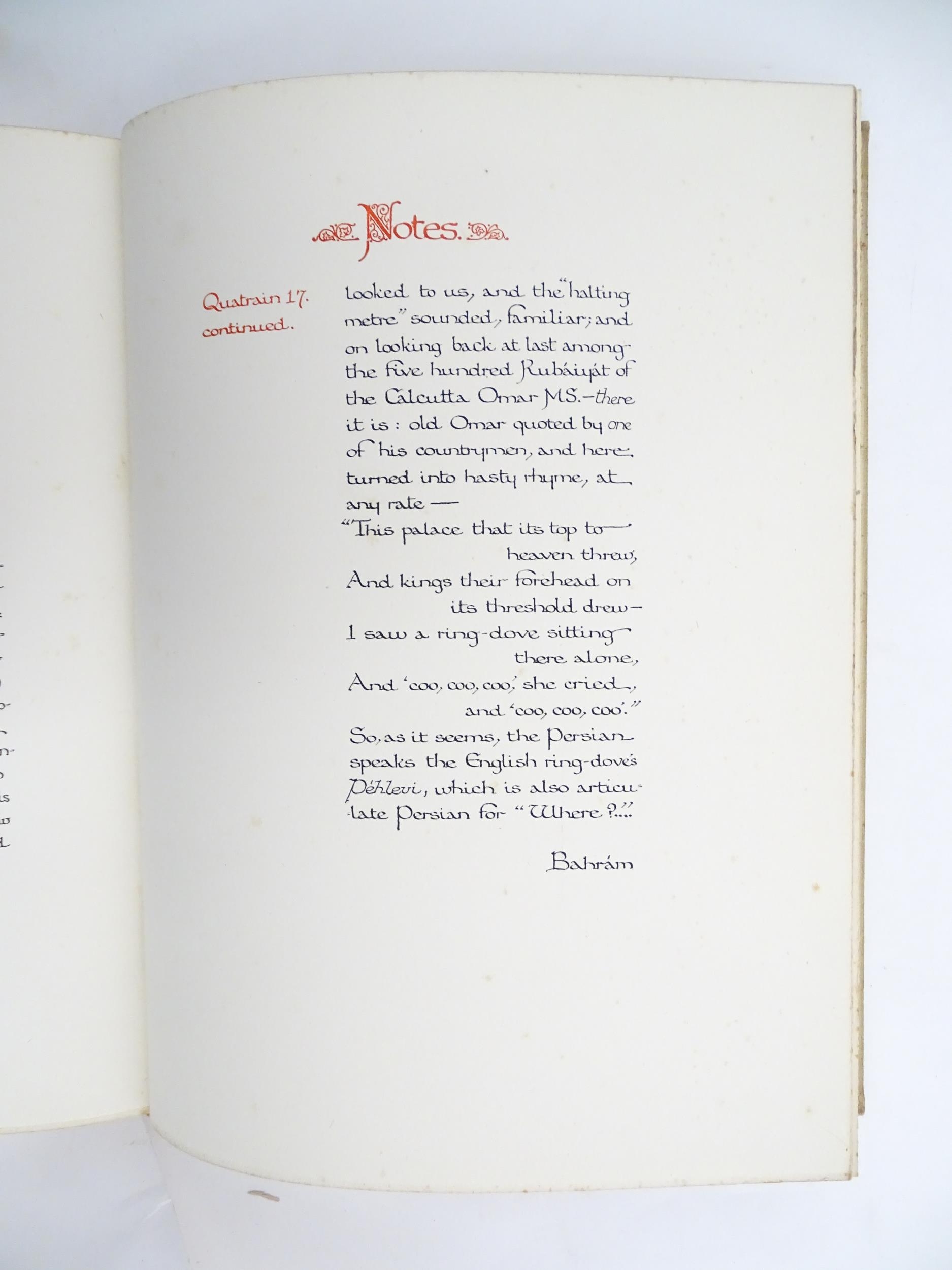 Books: Rubaiyat of Omar Khayyam, translated into English by Edward Fitzgerald. Published by - Image 2 of 8