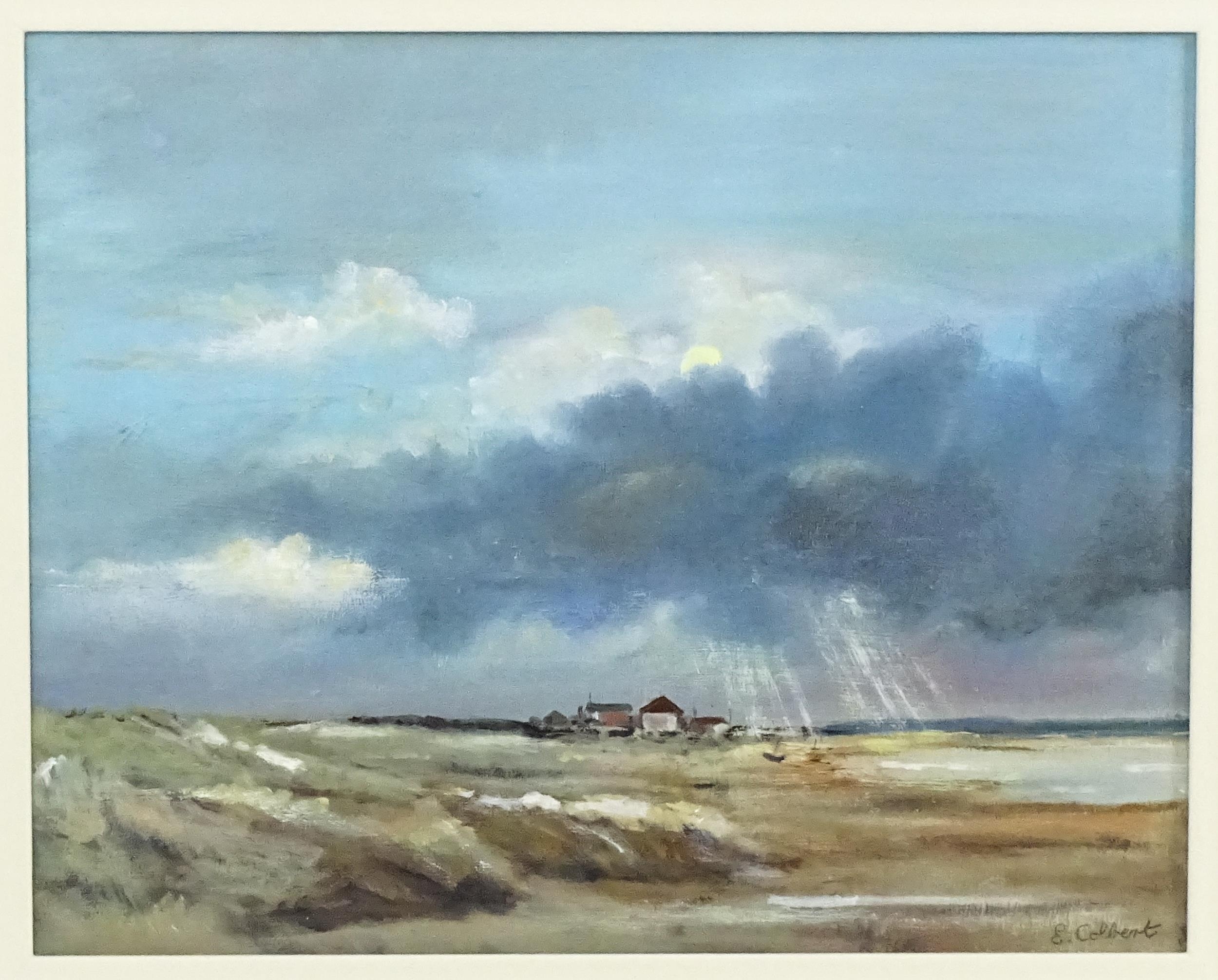 Elaine Colbert, 20th century, Oil on canvas, Suffolk landscape. Signed lower right and ascribed - Image 3 of 4