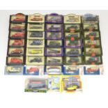 Toys: A quantity of assorted die cast scale model vehicles to include Lledo Days Gone 1939 Ford Fire
