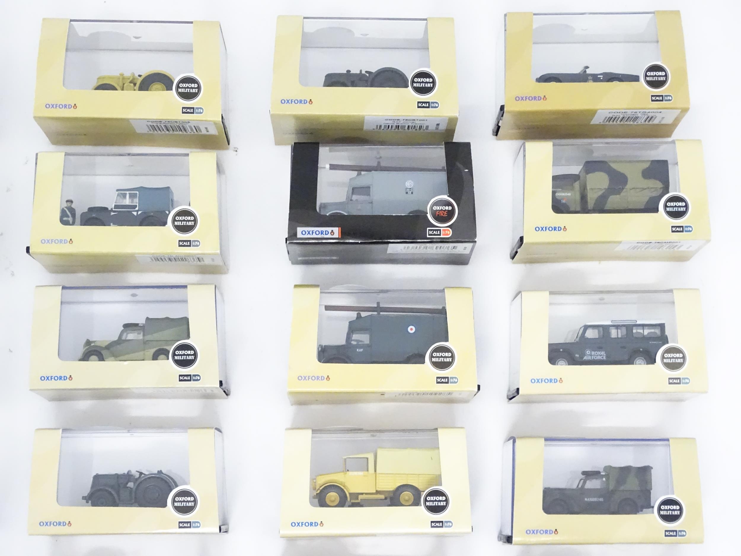 Toys: A quantity of die cast scale model Oxford Fire / Military / Commercial vehicles to include RAF - Image 4 of 13