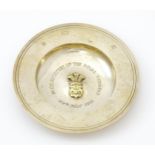 A Charles & Diana Royal Wedding commemorative silver dish of miniature alms dish form , 'Engraved In