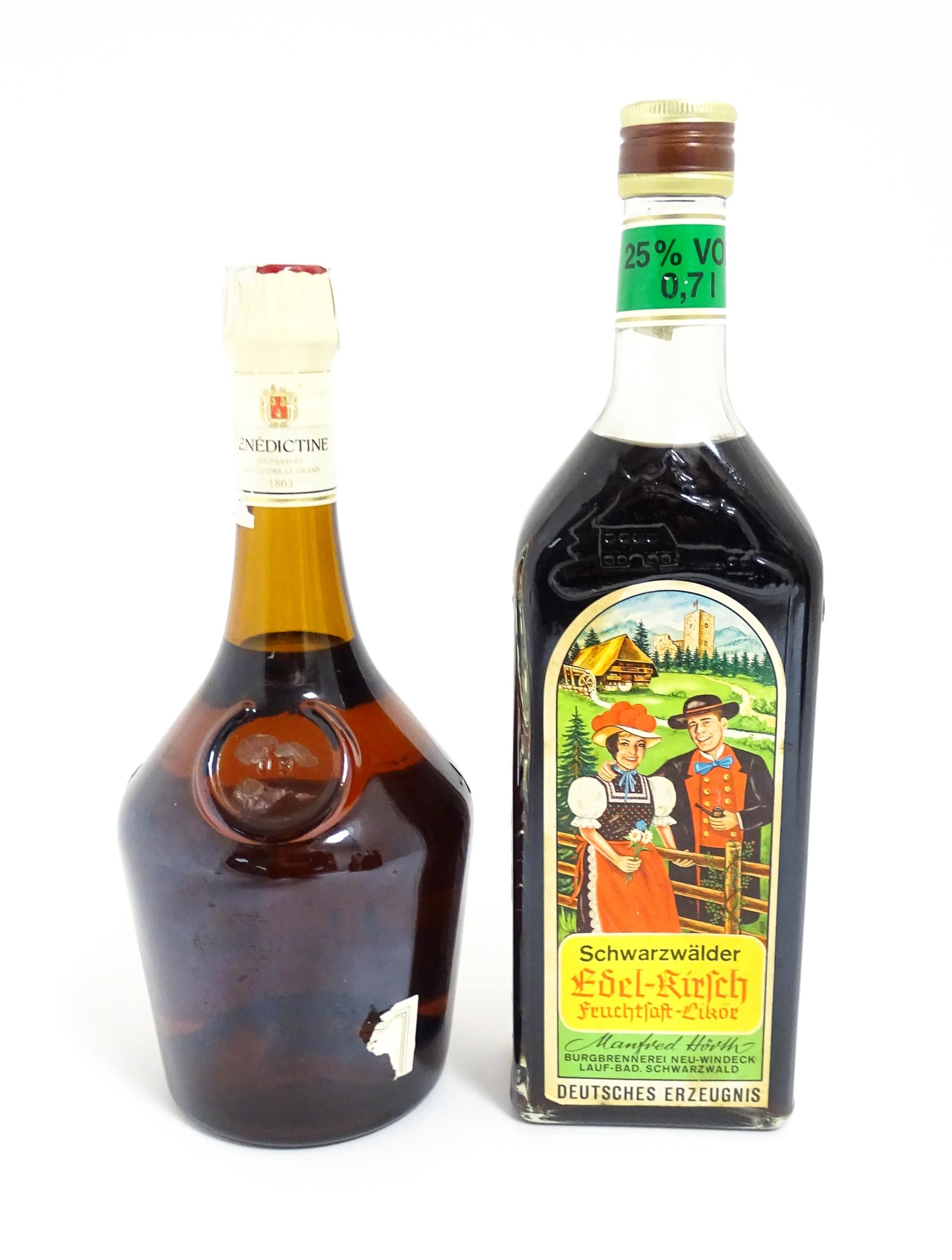 A 70cl bottle of Benedictine liqueur, together with a 70cl bottle of Schwarzwälder Edel-Kirsch - Image 3 of 12