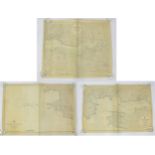 Three mid 20thC Hydrographic Office maritime navigational charts for Wales - South Coast, comprising