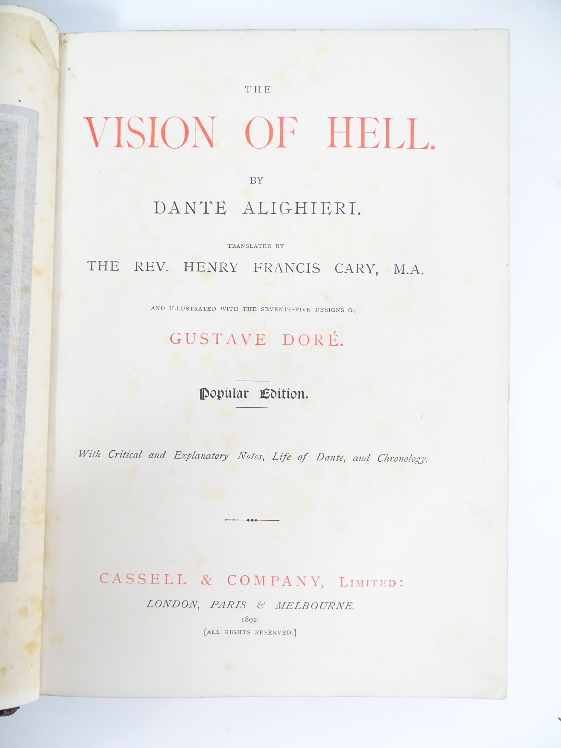 Books: Four books with Framlingham College covers comprising The Vision of Hell by Dante Alighieri - Image 2 of 8