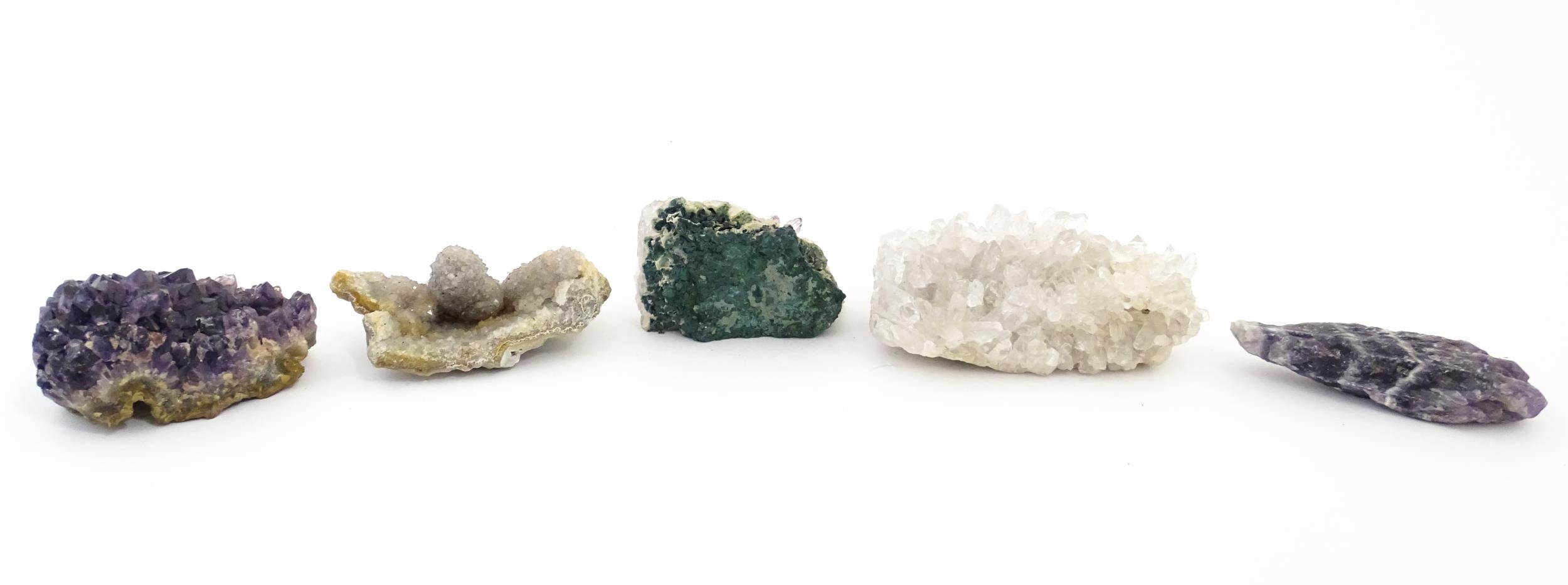 Natural History / Geology Interest: Five hardstone specimen geodes to include amethyst, quartz, etc. - Image 9 of 10