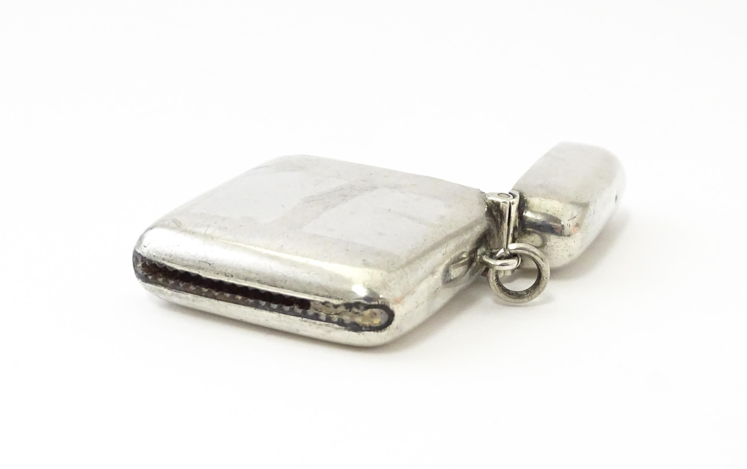 A silver vesta case hallmarked Birmingham1922 , maker A & J Zimmerman Ltd. Approx.1 3/4" long Please - Image 6 of 6