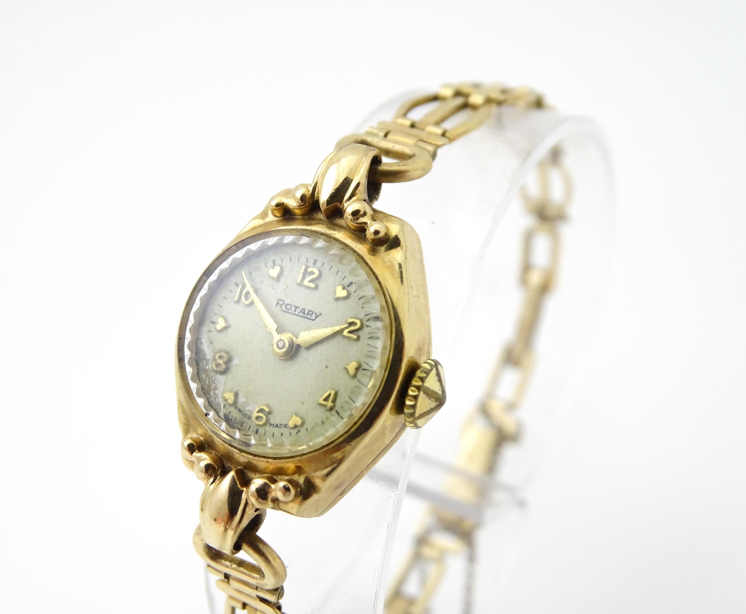 Three various 9ct gold ladies wristwatches, two with 9ct gold bracelet straps. Maker to include - Image 13 of 28