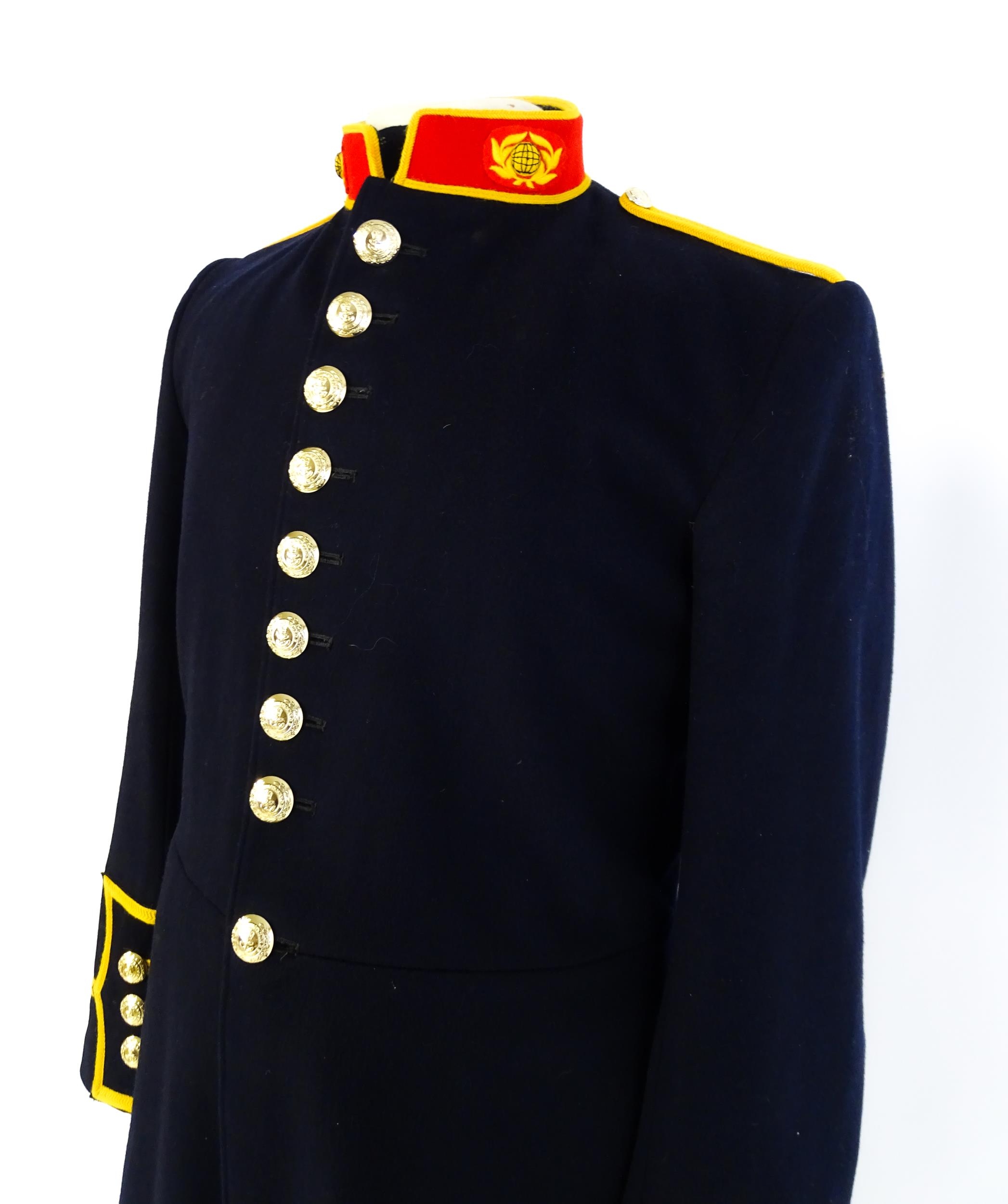 Militaria : a Royal Marines bandsman's No.1 full dress uniform, the single-breasted tunic with - Image 9 of 13
