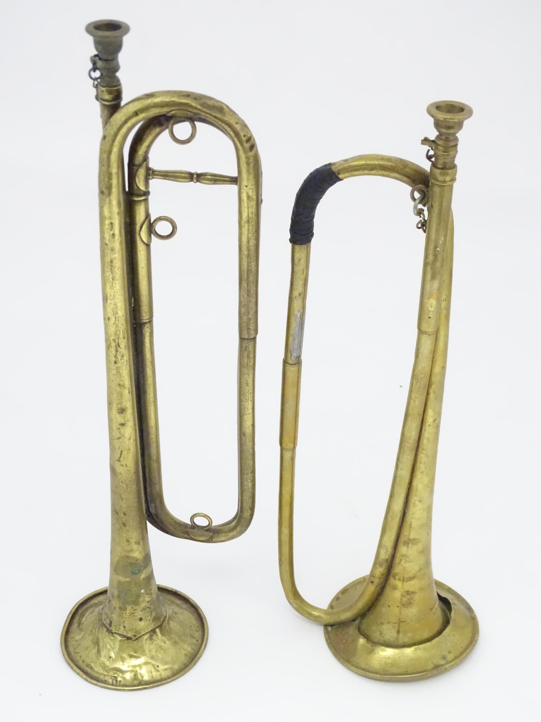 Musical Instruments : a B clarion bugle by Boosey & Hawkes Ltd , London, together with another by - Image 5 of 8