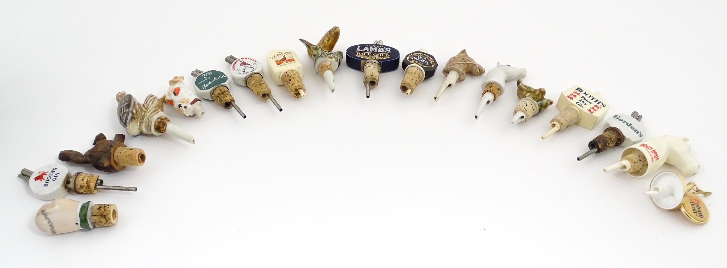 Breweriana : A quantity of assorted 20thC advertising bottle stoppers / pourers to include Booth's - Image 10 of 16