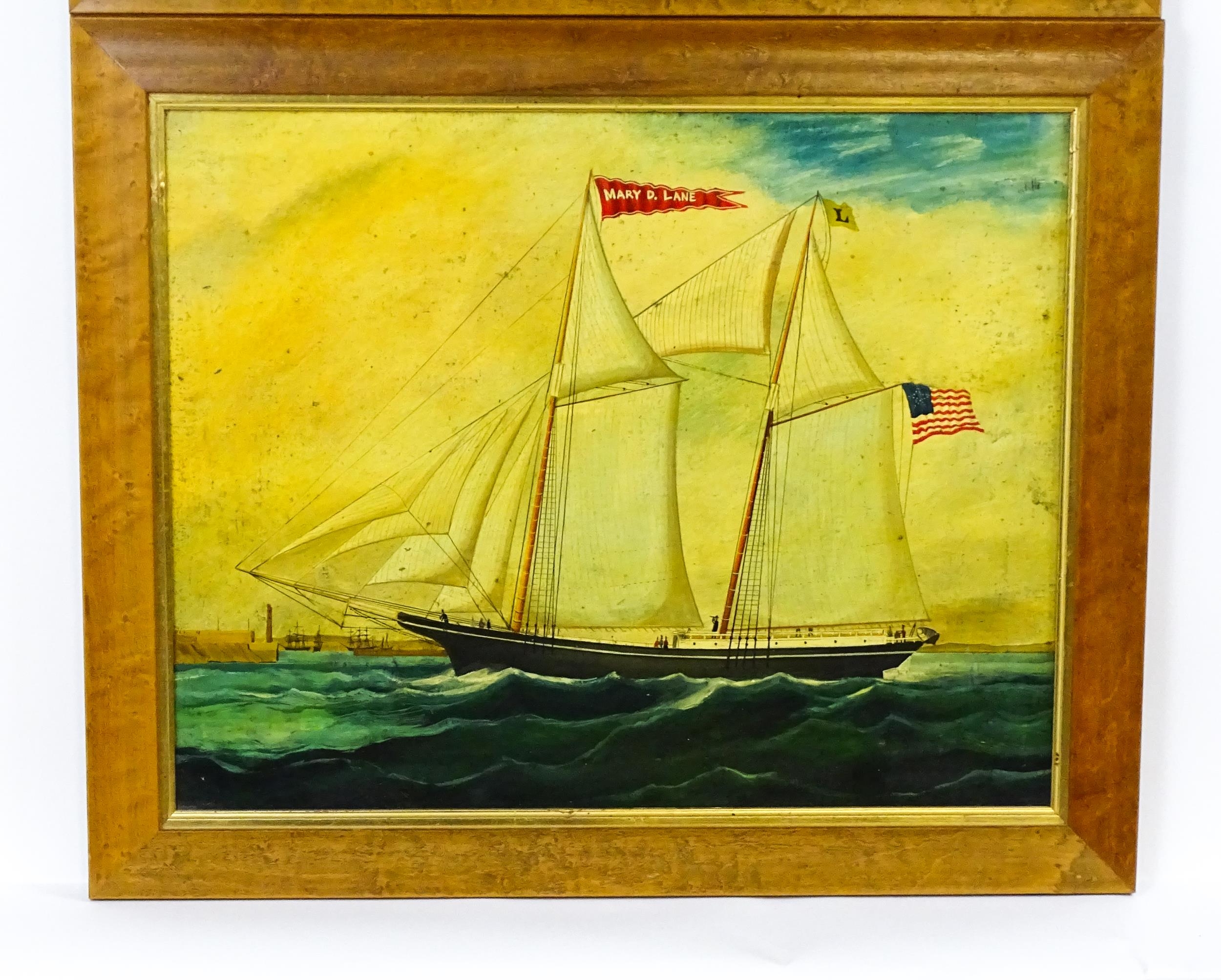 After Joseph B. Smith, Late 19th / early 20th century, Marine School, Oil on canvas, A pair of naive - Image 4 of 4