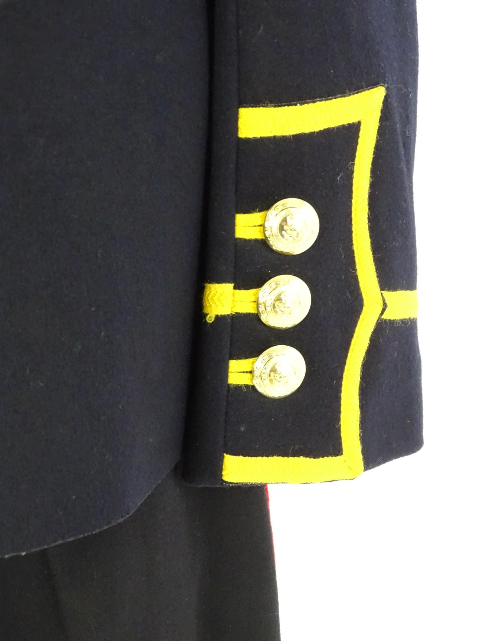 Militaria : a Royal Marines bandsman's No.1 full dress uniform, the single-breasted tunic with - Image 6 of 13