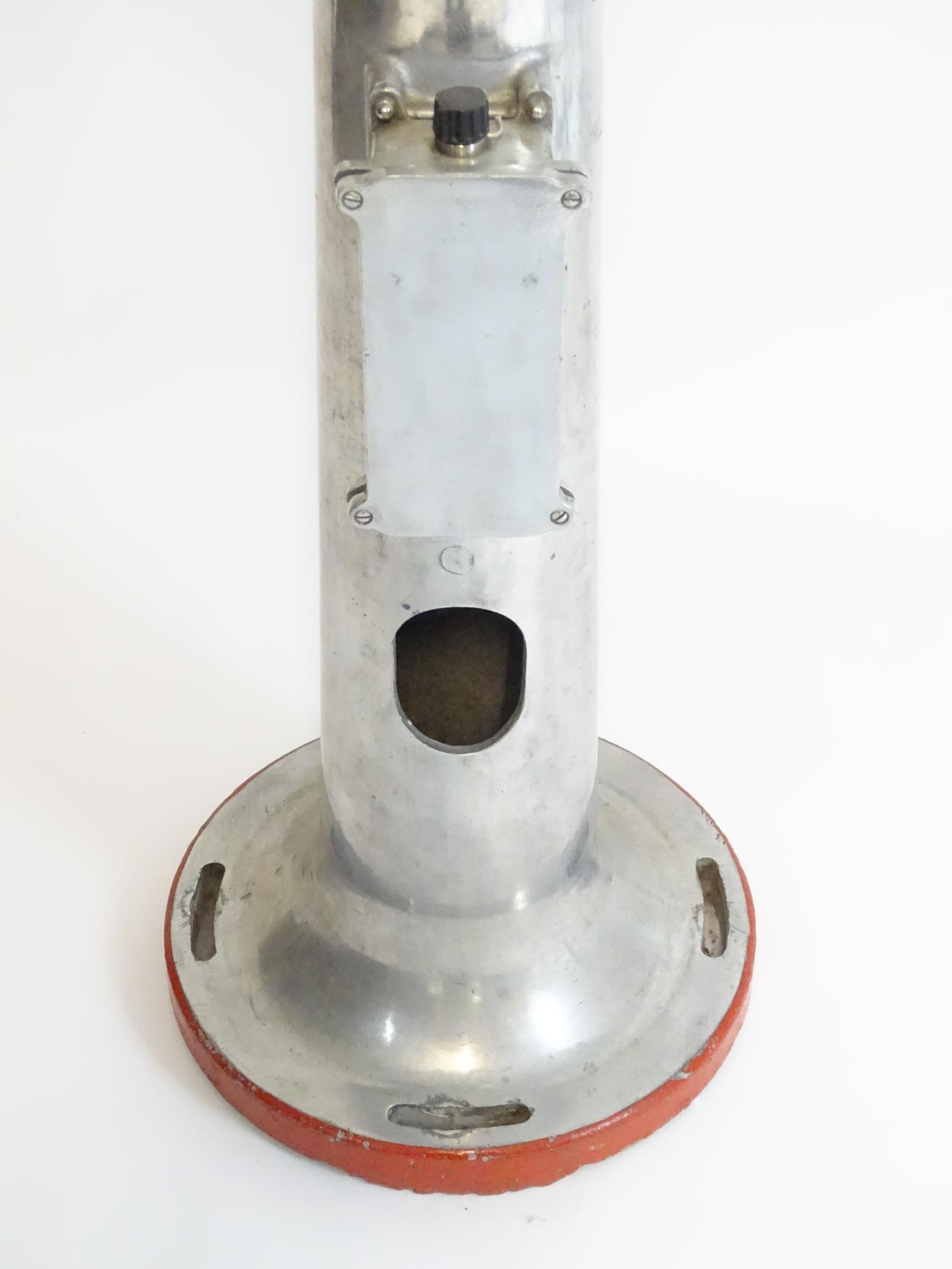 A mid 20thC ship's binnacle , with gimbal mounted compass by Microtecnica, Torino. Standing approx - Image 5 of 12