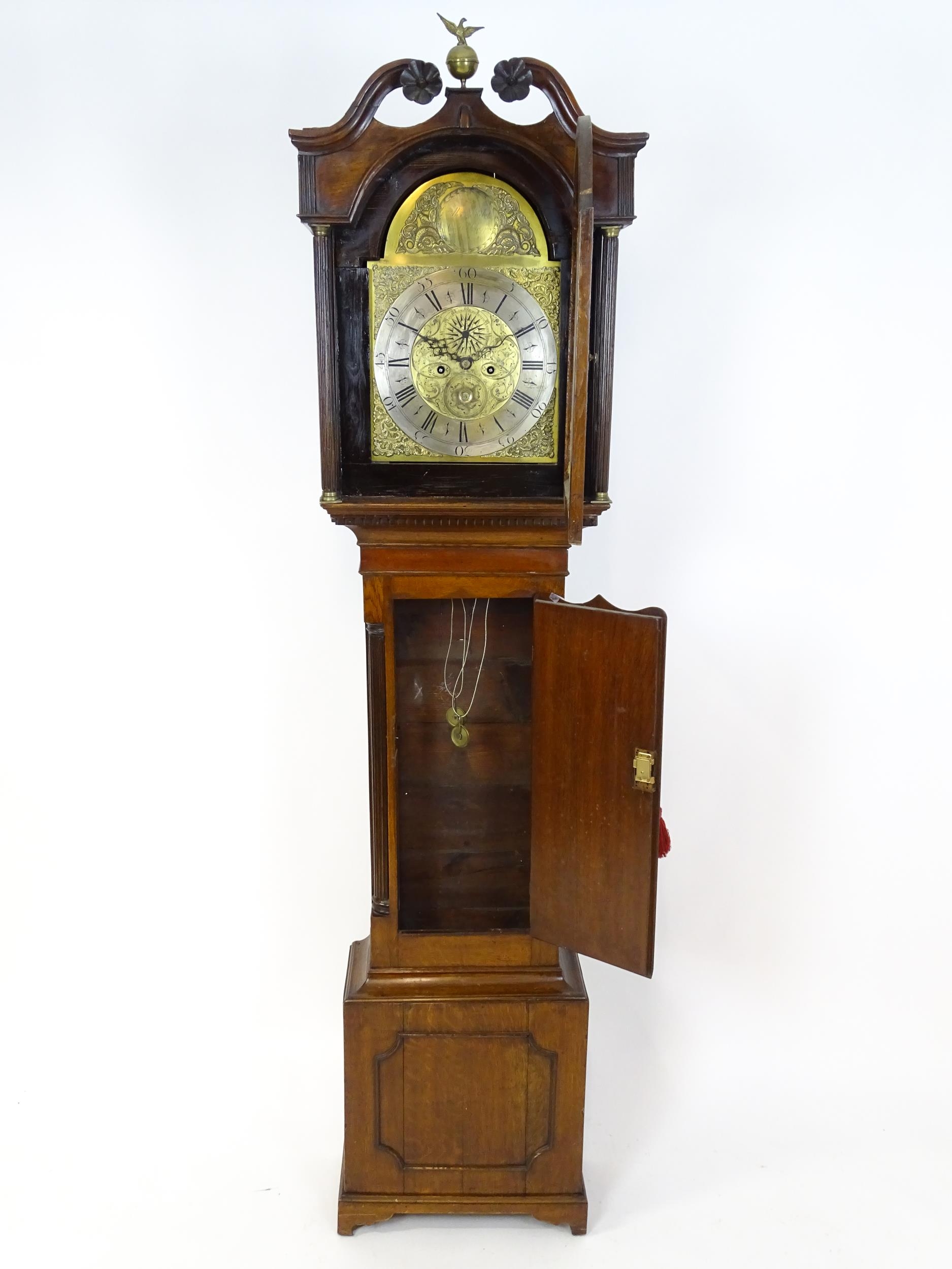 Alexander Mitchel (Mitchell) Gorbals, Glasgow : A Scottish Geo III oak 8-day longcase clock the - Image 5 of 16