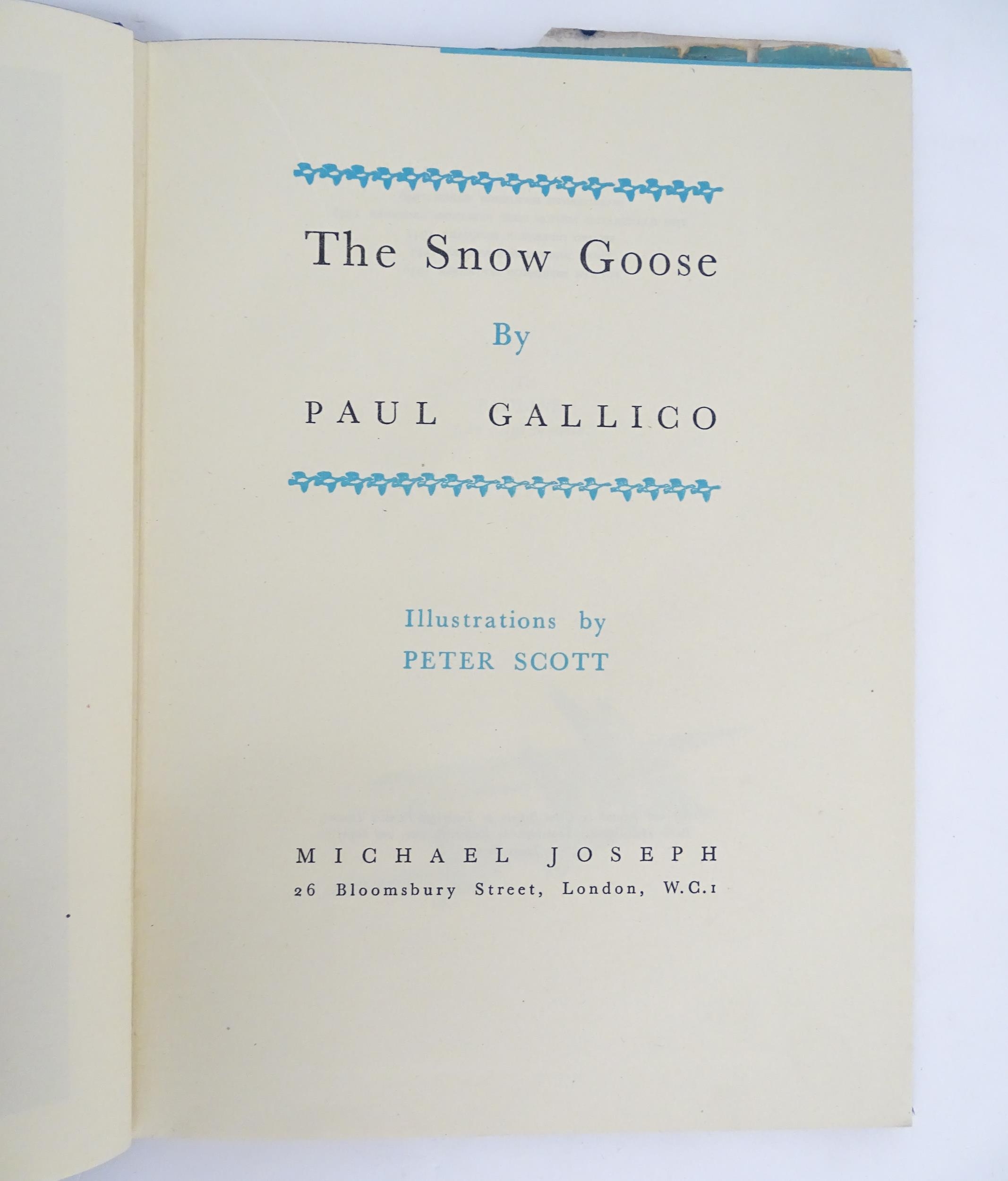 Book: The Snow Goose by Paul Galllico with illustrations by Peter Scott, and signed by Peter - Image 4 of 7