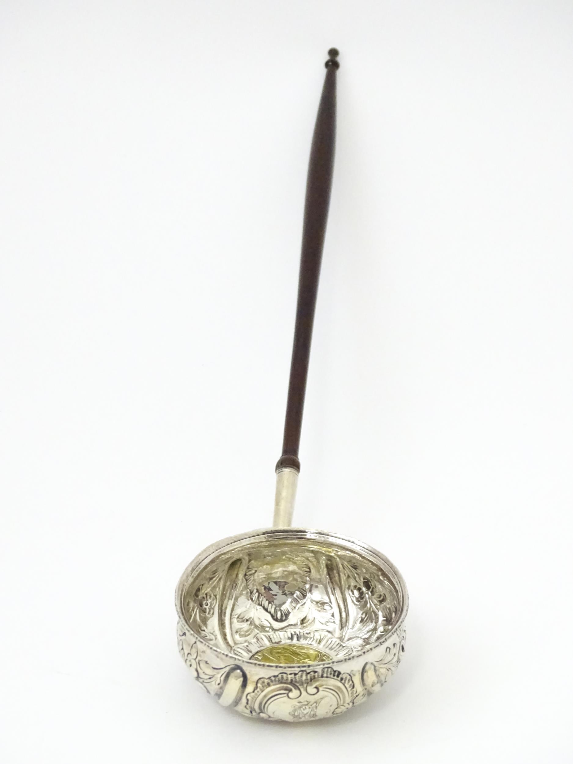 A white metal punch ladle with coin style detail to bowl. Approx 11" long overall Please Note - we - Image 6 of 6