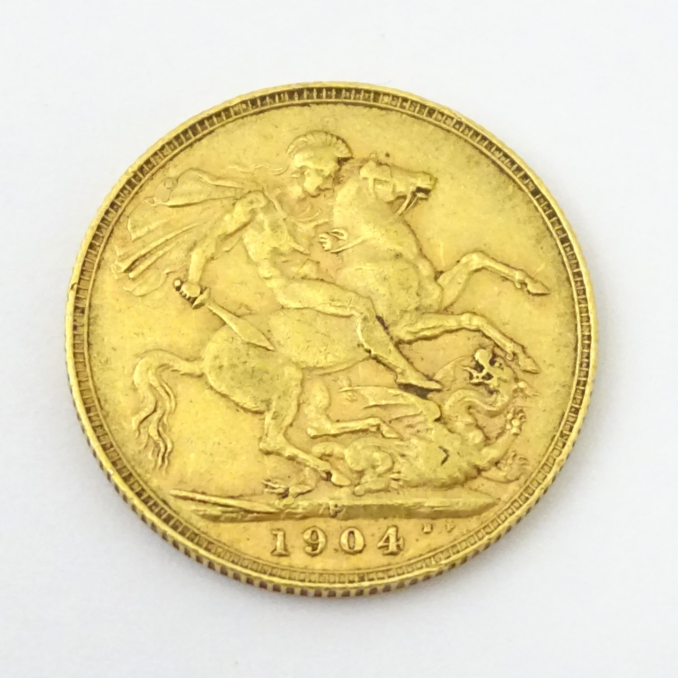 Coin: An Edward III 1907 gold sovereign, Perth Mint. (8g) Please Note - we do not make reference - Image 5 of 5