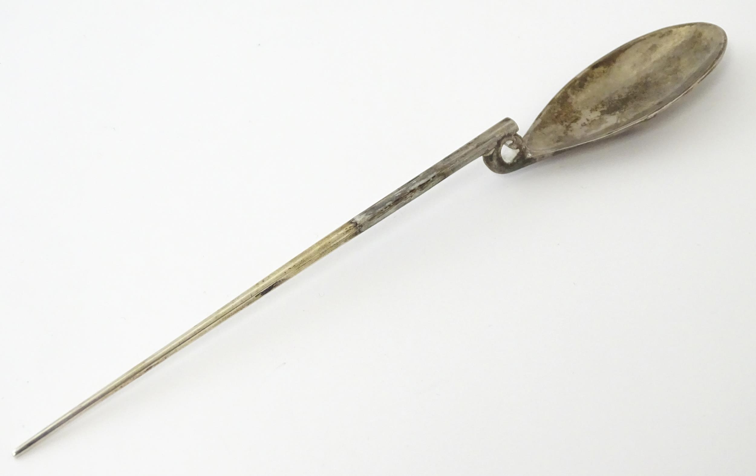 A silver replica of a Roman Christening spoon, indistinctly marked. Approx. 8 1/4" long Please - Image 14 of 17