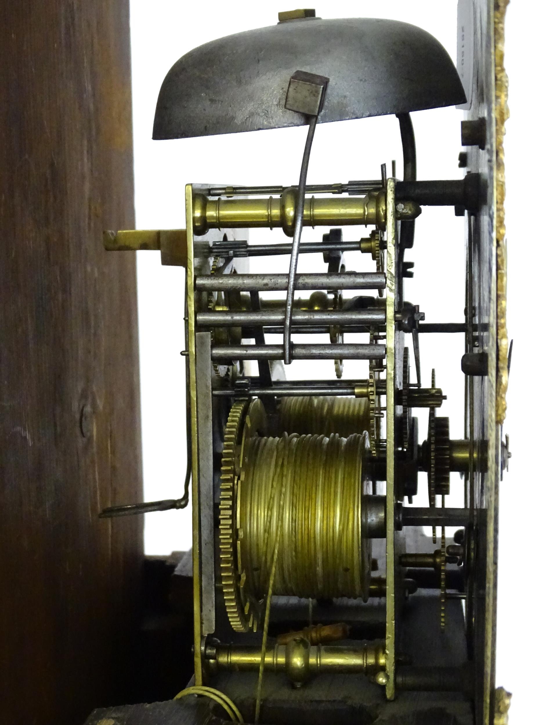 William Westbrook, London : An 18thC mahogany cased 8-day longcase clock, the brass face with - Image 15 of 15
