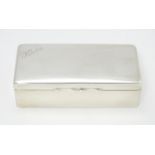 A silver box engraved Kath, hallmarked Birmingham 1923, maker A. &. J. Zimmerman. Approx. 4" x 2"