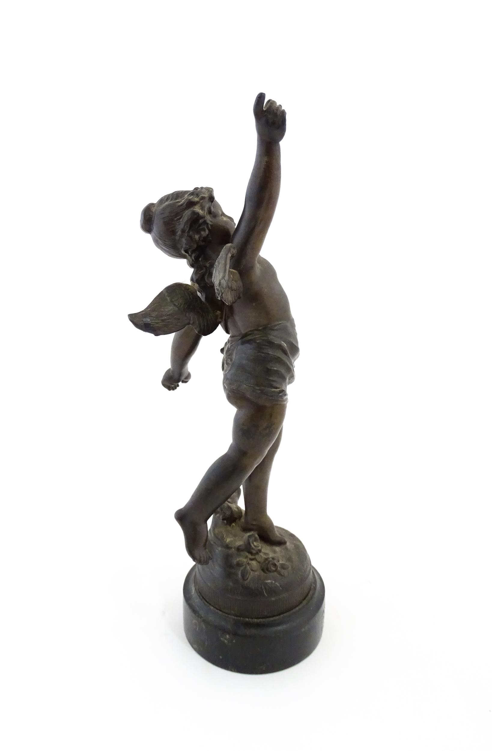 A 20thC cast model of Cupid in the manner of Jean-Louis Gregoire. Approx. 12 1/2" high Please Note - - Image 5 of 6