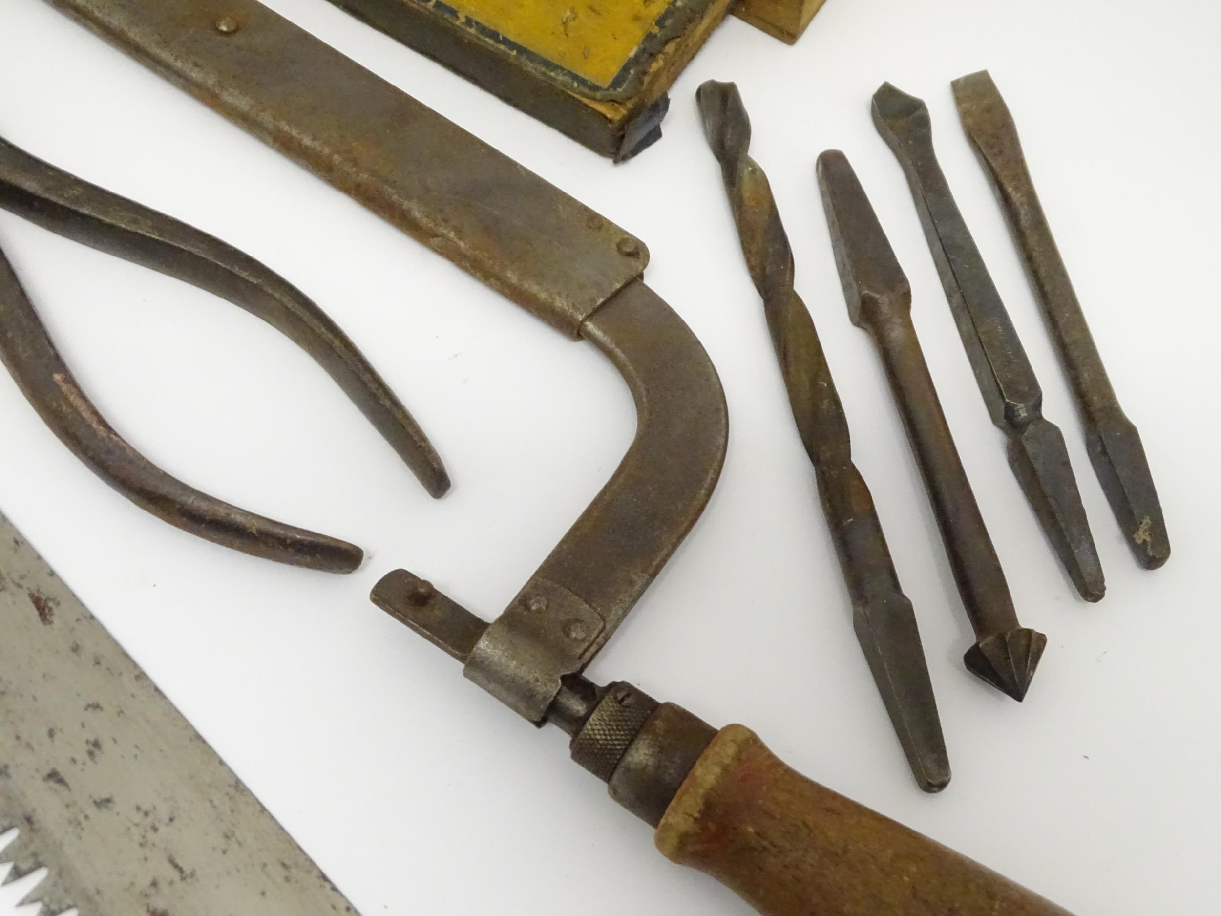 A quantity of assorted mid 20thC tools, to include chisels by Ward, Woodcock and Marples, together - Image 5 of 16