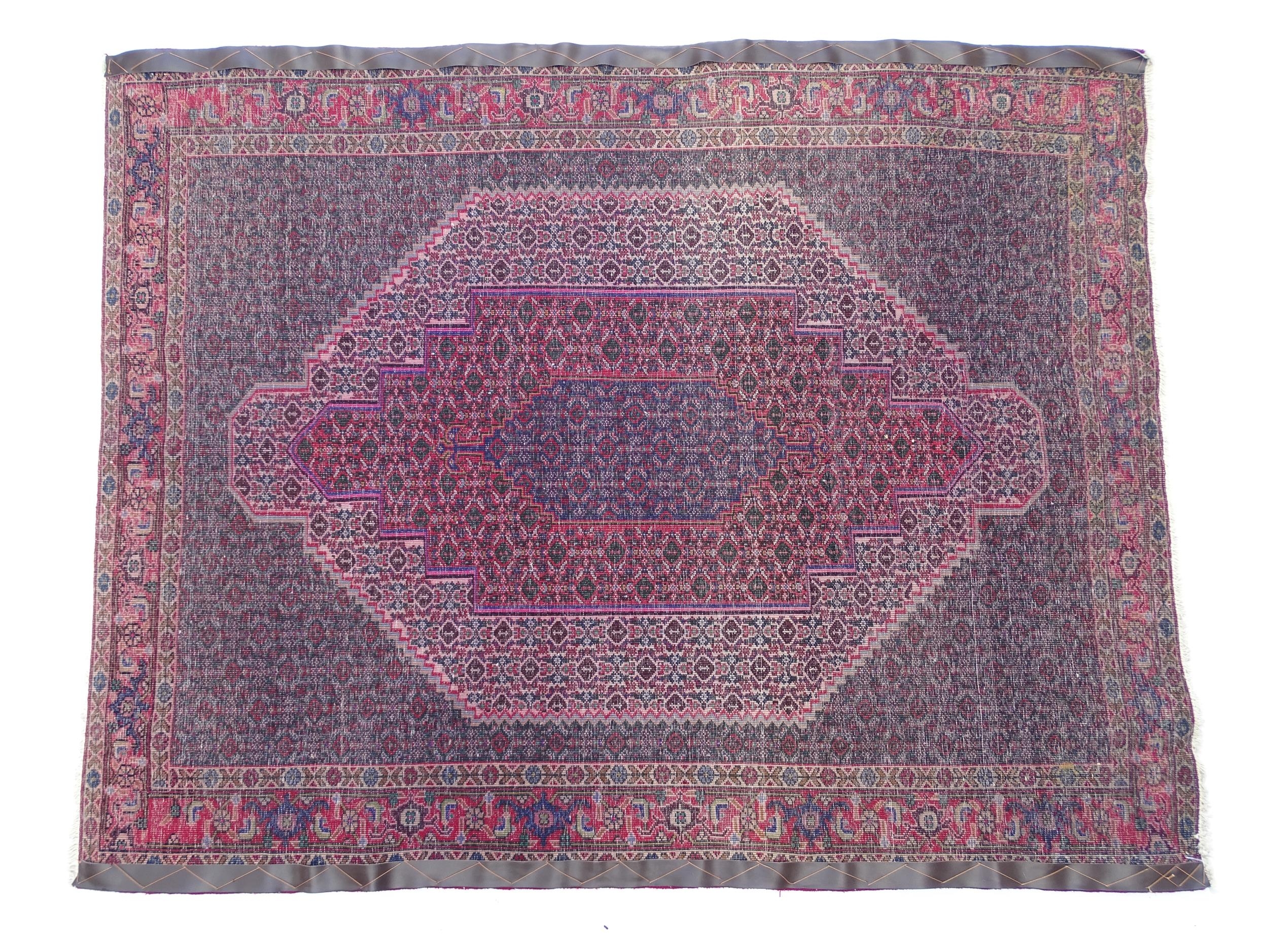 Carpet / Rug: A North West Persian Senneh rug, the red, blue and cream grounds decorated with - Image 2 of 7