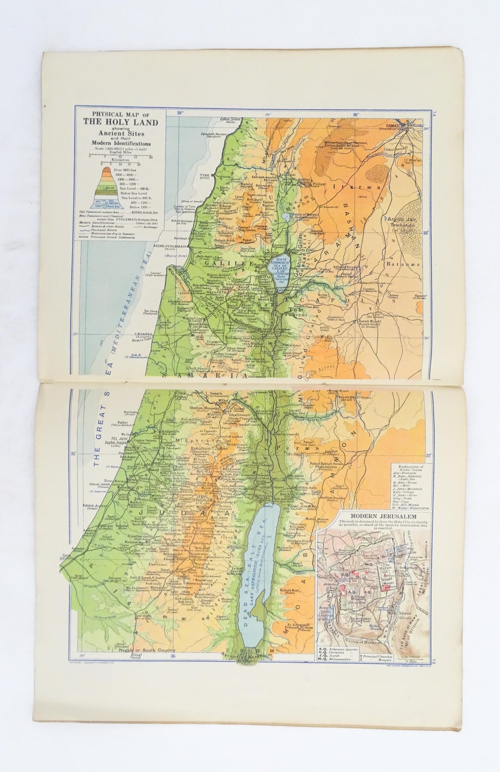 Maps: Philips' New Scripture Atlas, to include maps and plans illustrating the historical - Image 6 of 7