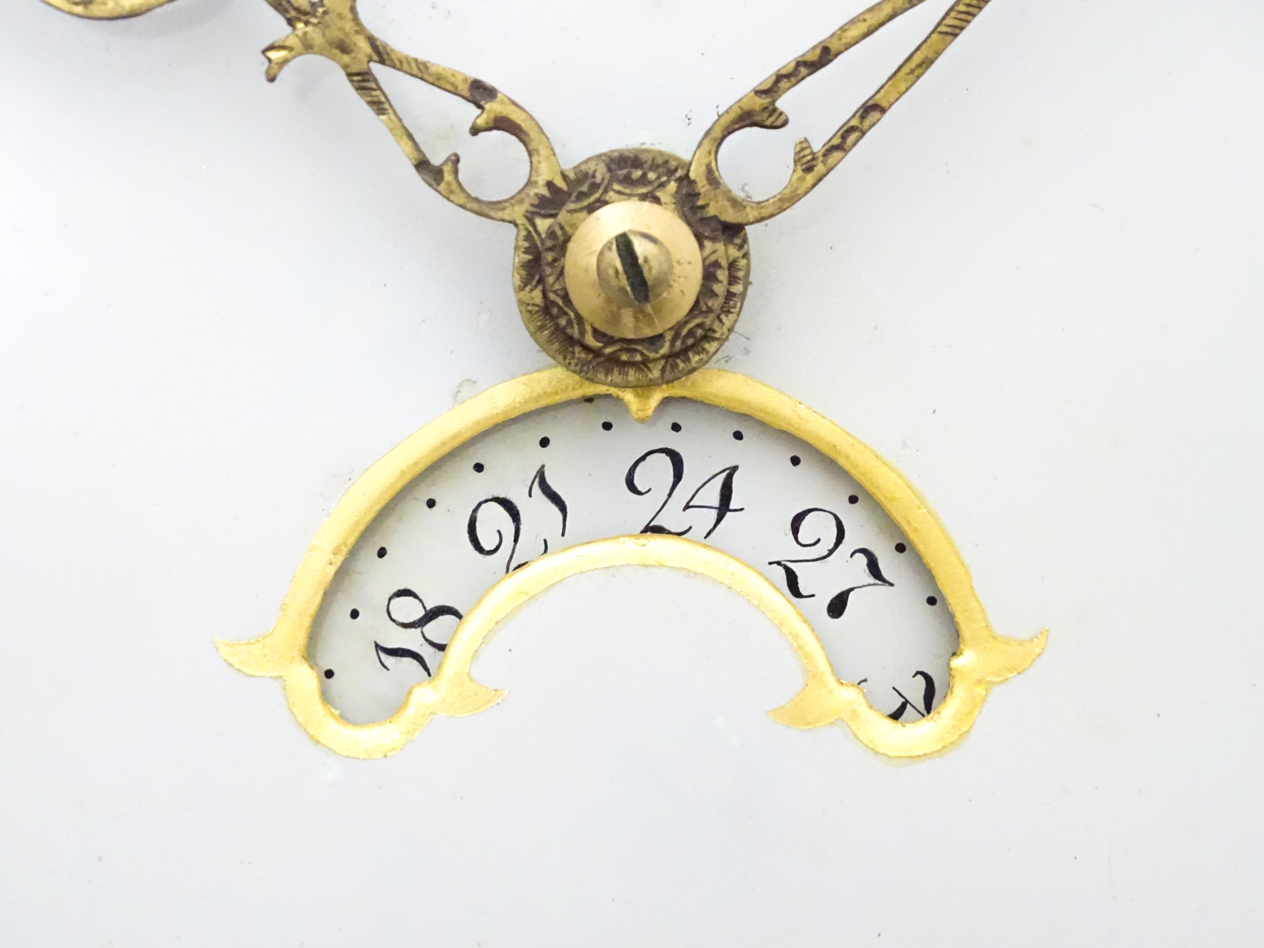 A longcase clock movement with painted dial signed John Birtles Harborough. The dial Approx. 12" x - Image 5 of 12