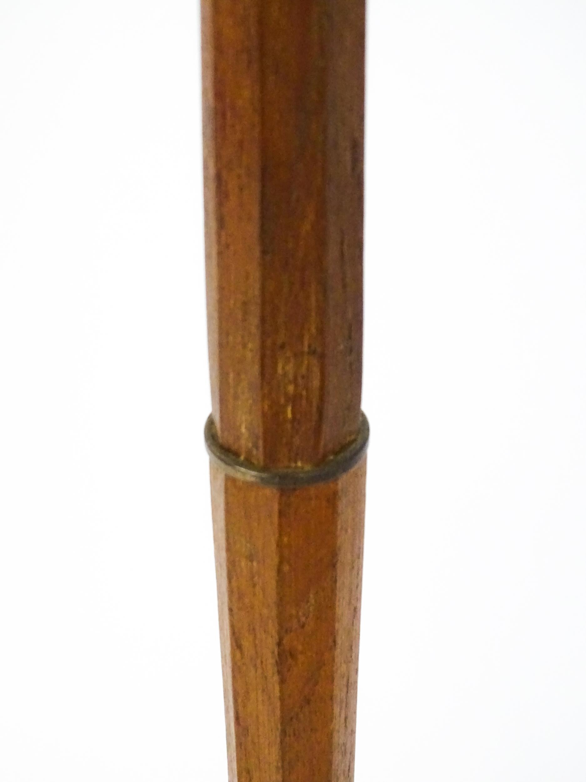 A 20thC three branch standard lamp. Approx. 62 1/2" high Please Note - we do not make reference to - Image 7 of 8