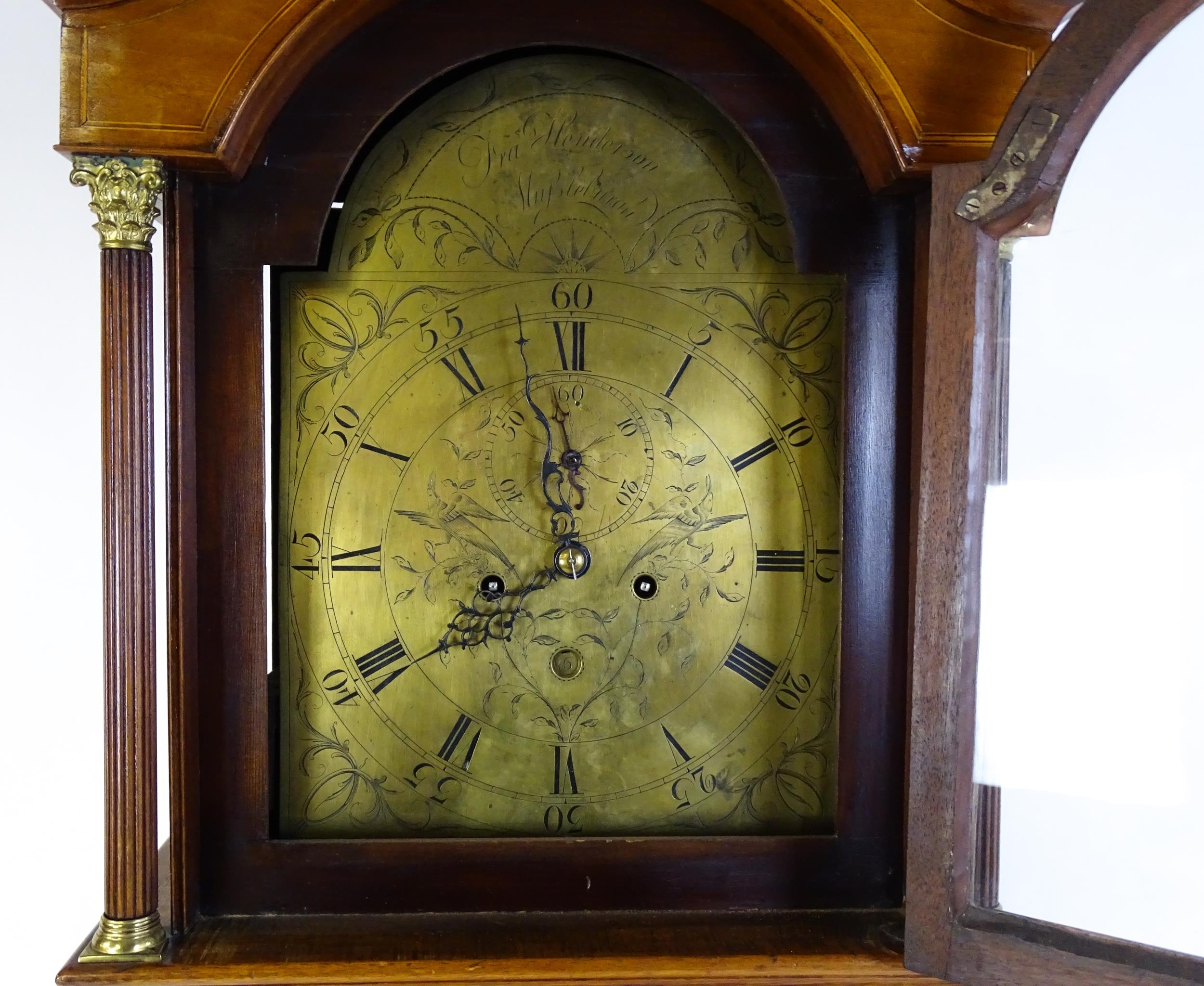 Francis Henderson - Mussleborough : A late 18th / early 19thC walnut cased 8-day longcase clock. The - Image 10 of 18