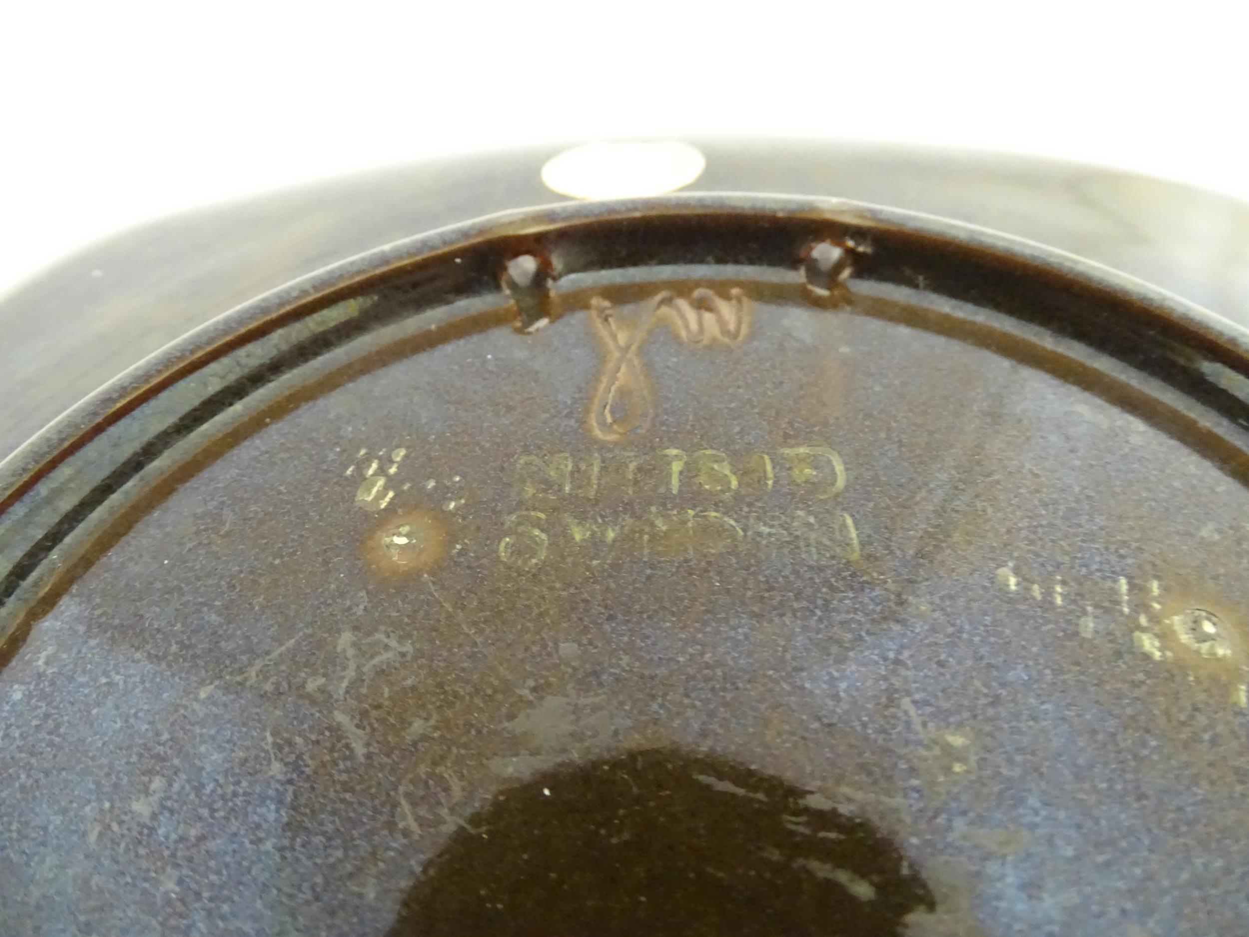 A Scandinavian Ruska brown stoneware charger, marked under Arabia Finland. Together with a Swedish - Image 6 of 6