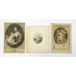 Three 18thC Bartolozzi engravings to include Van Dyke's Wife Daughter of Earl Gowry; the