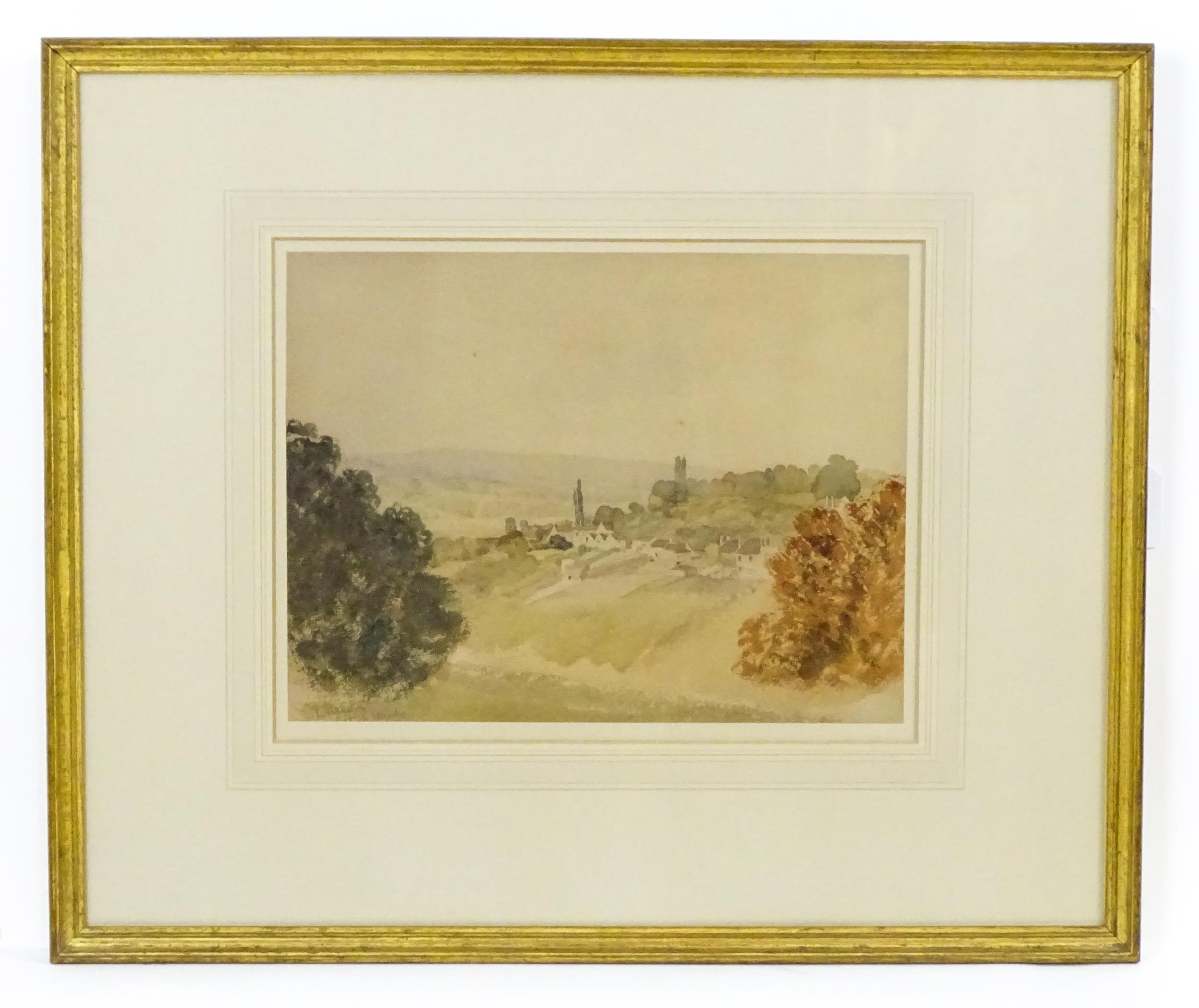 G. Marks, 19th century, Watercolour, Batheaston (Avon and Bath), A view of the village from across