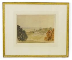 G. Marks, 19th century, Watercolour, Batheaston (Avon and Bath), A view of the village from across