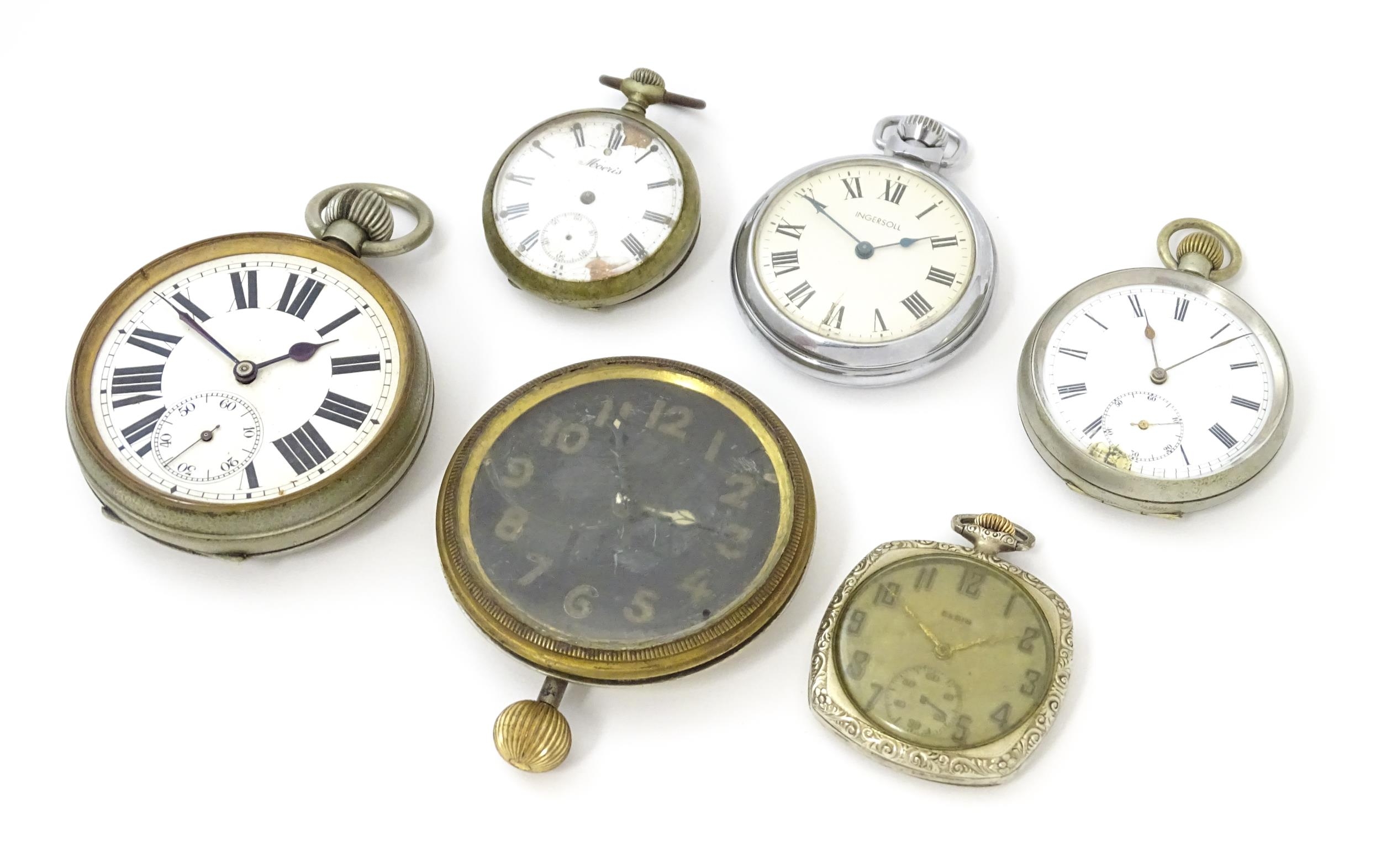 A quantity of assorted pocket and fob watches, various sizes and makers (6) Please Note - we do - Image 5 of 25