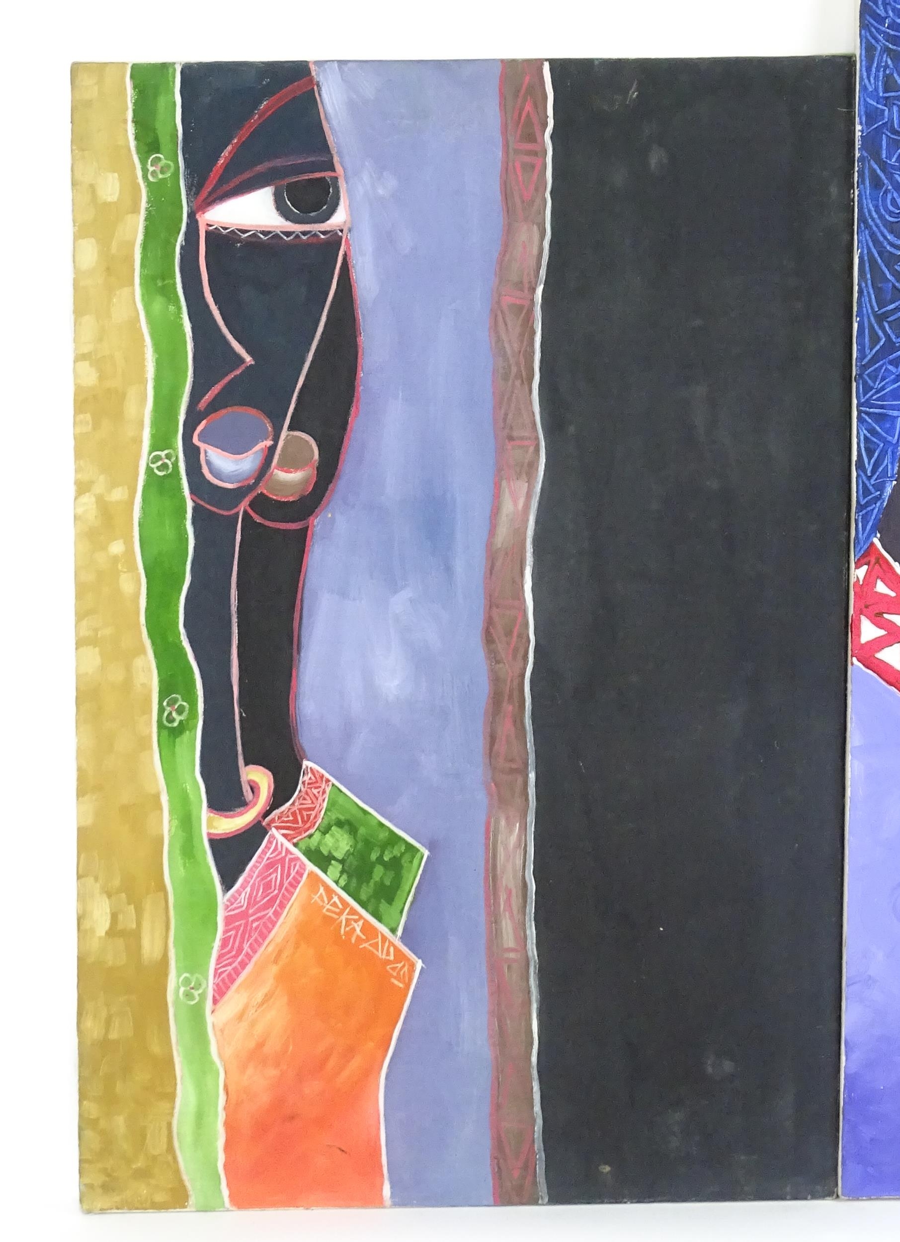 Fekadu, 21st century, African School, Oil on canvas, Two portrait studies depicting African women. - Image 3 of 6