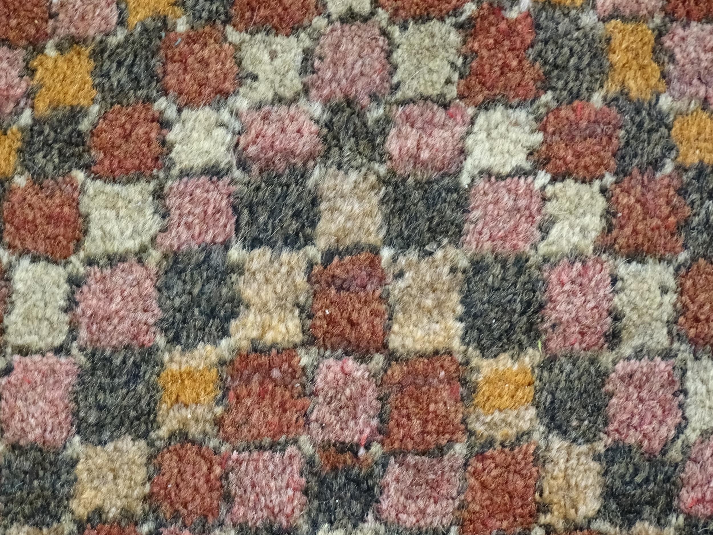 Carpets / Rugs: Two small rugs, one with burgundy ground with repeating motifs, the other with - Image 5 of 6