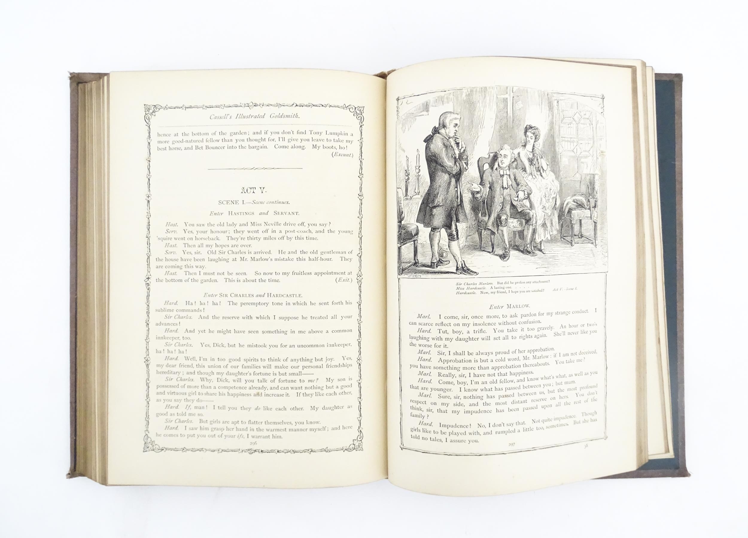 Book: The Works of Oliver Goldsmith Illustrated Vicar of Wakefield, Select Poems and Comedies, - Image 7 of 7
