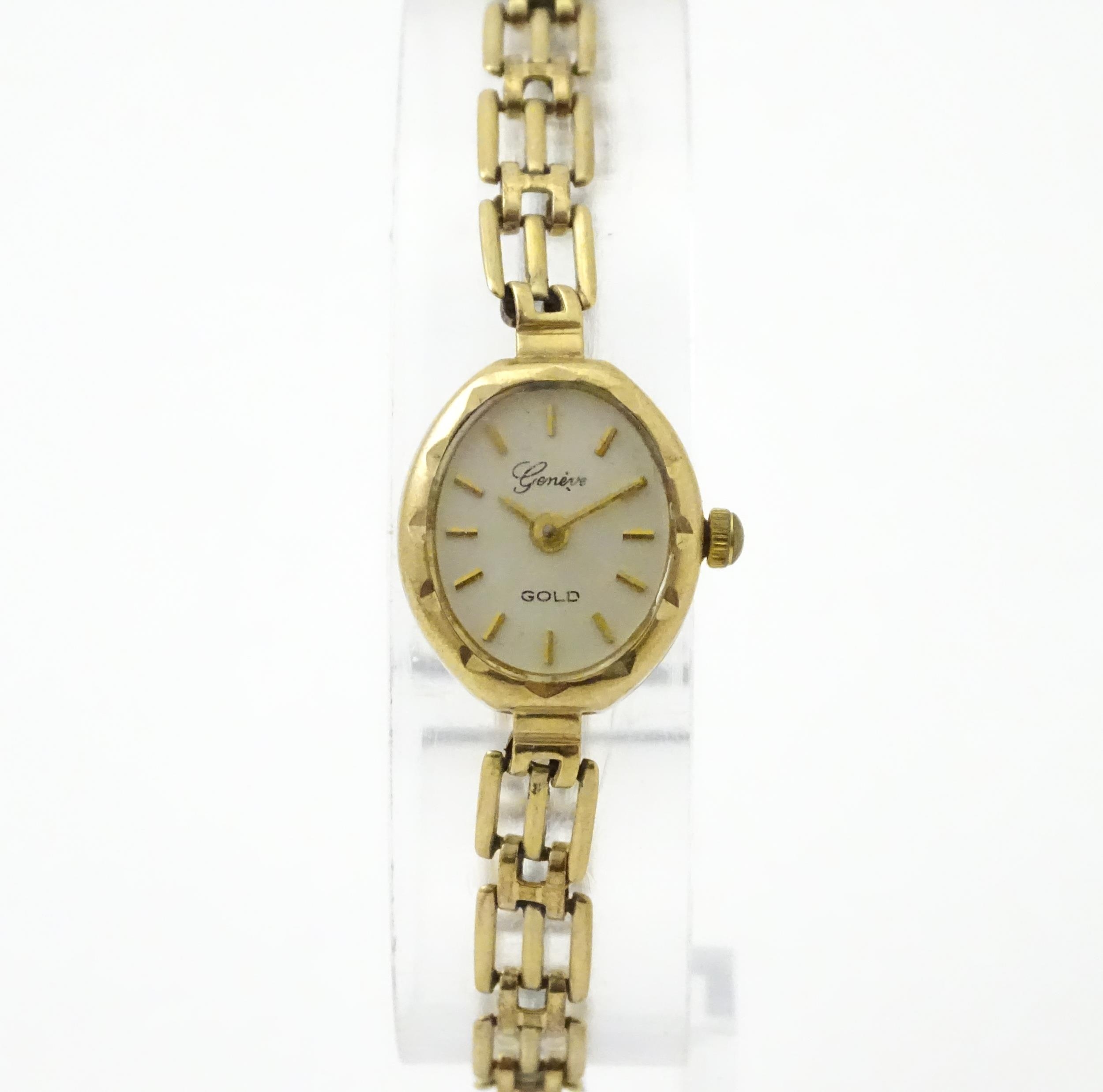 Three various 9ct gold ladies wristwatches, two with 9ct gold bracelet straps. Maker to include - Image 19 of 28