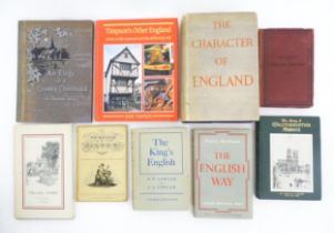 Books: Nine assorted books on the subject of England to include The Character of England edited by
