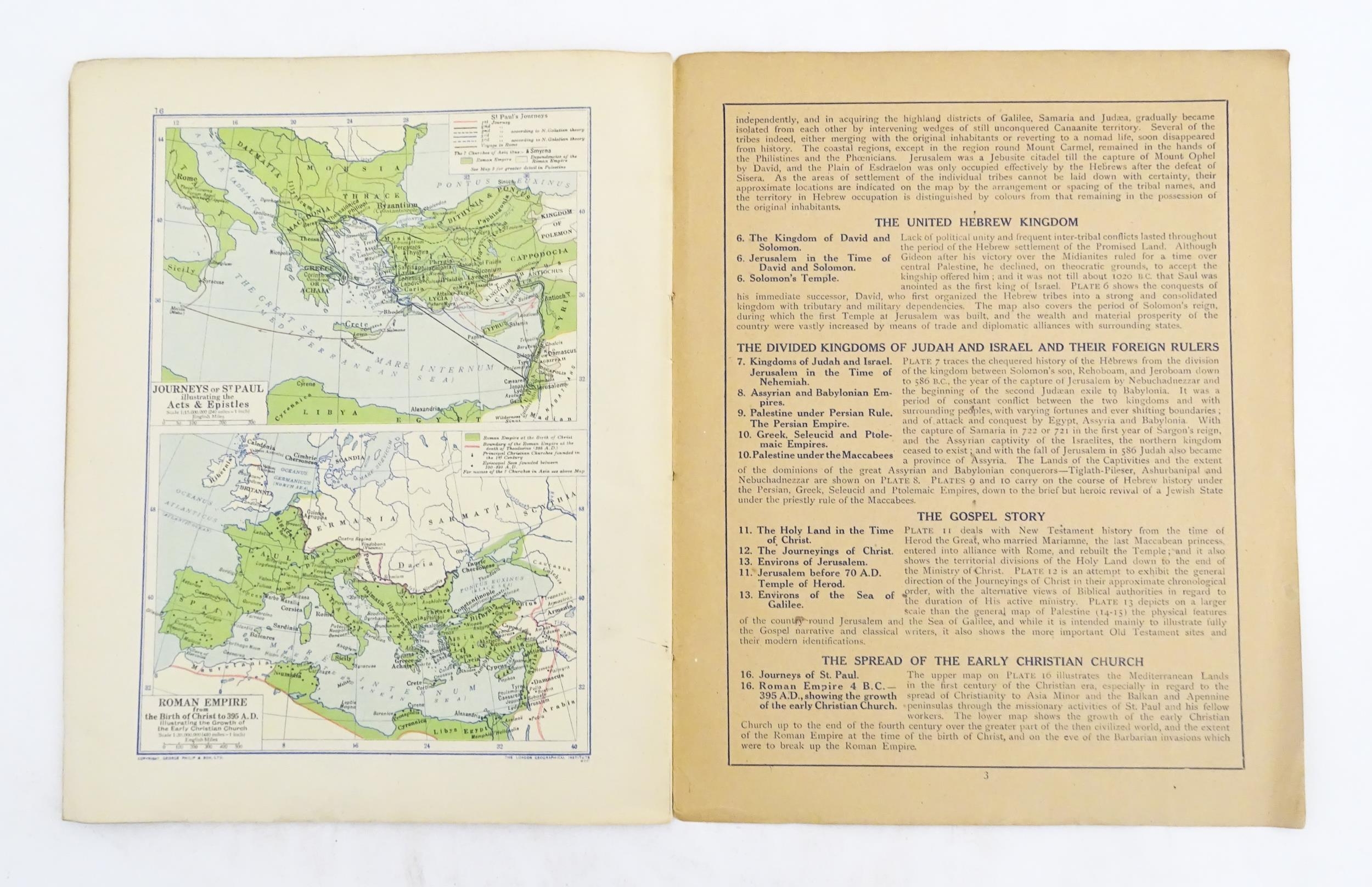 Maps: Philips' New Scripture Atlas, to include maps and plans illustrating the historical - Image 7 of 7